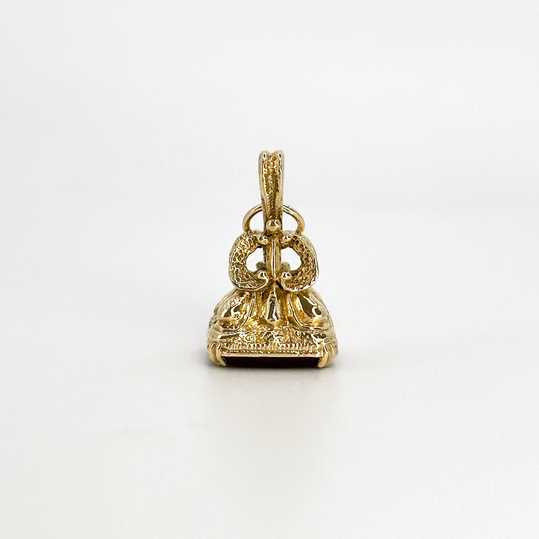 Yellow Gold Embossed Seal Charm