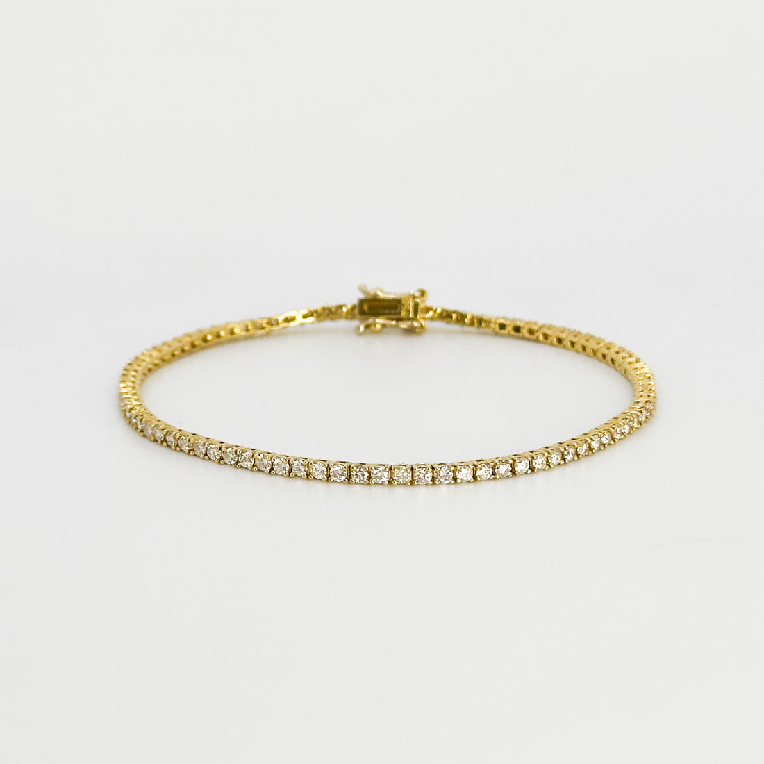 2.05ct Diamond Tennis Bracelet in Yellow Gold