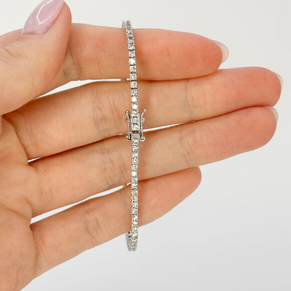 2.71ct Diamond Tennis Bracelet in White Gold