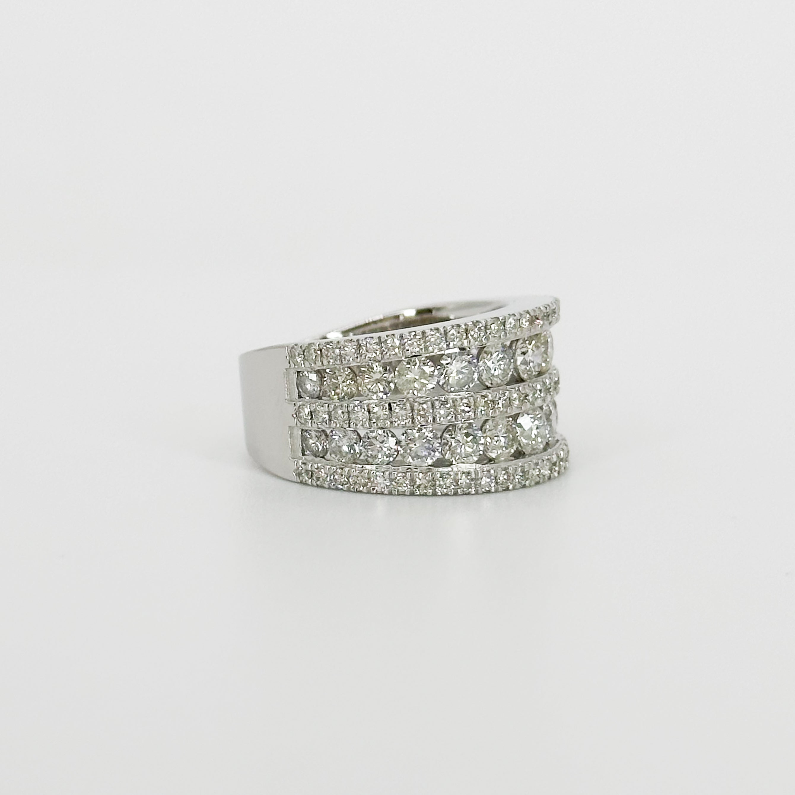 Diamond Dress Ring in White Gold