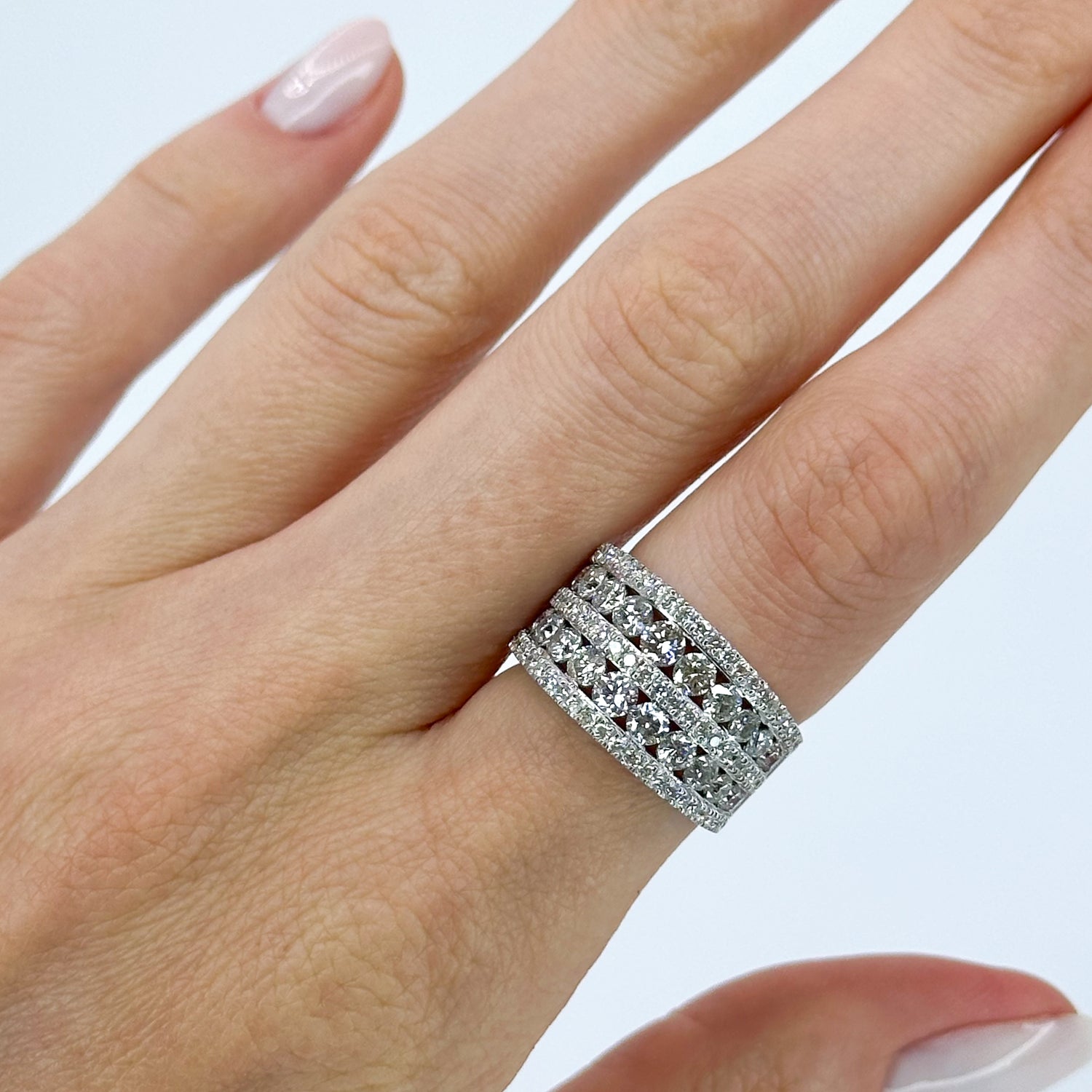 Diamond Dress Ring in White Gold