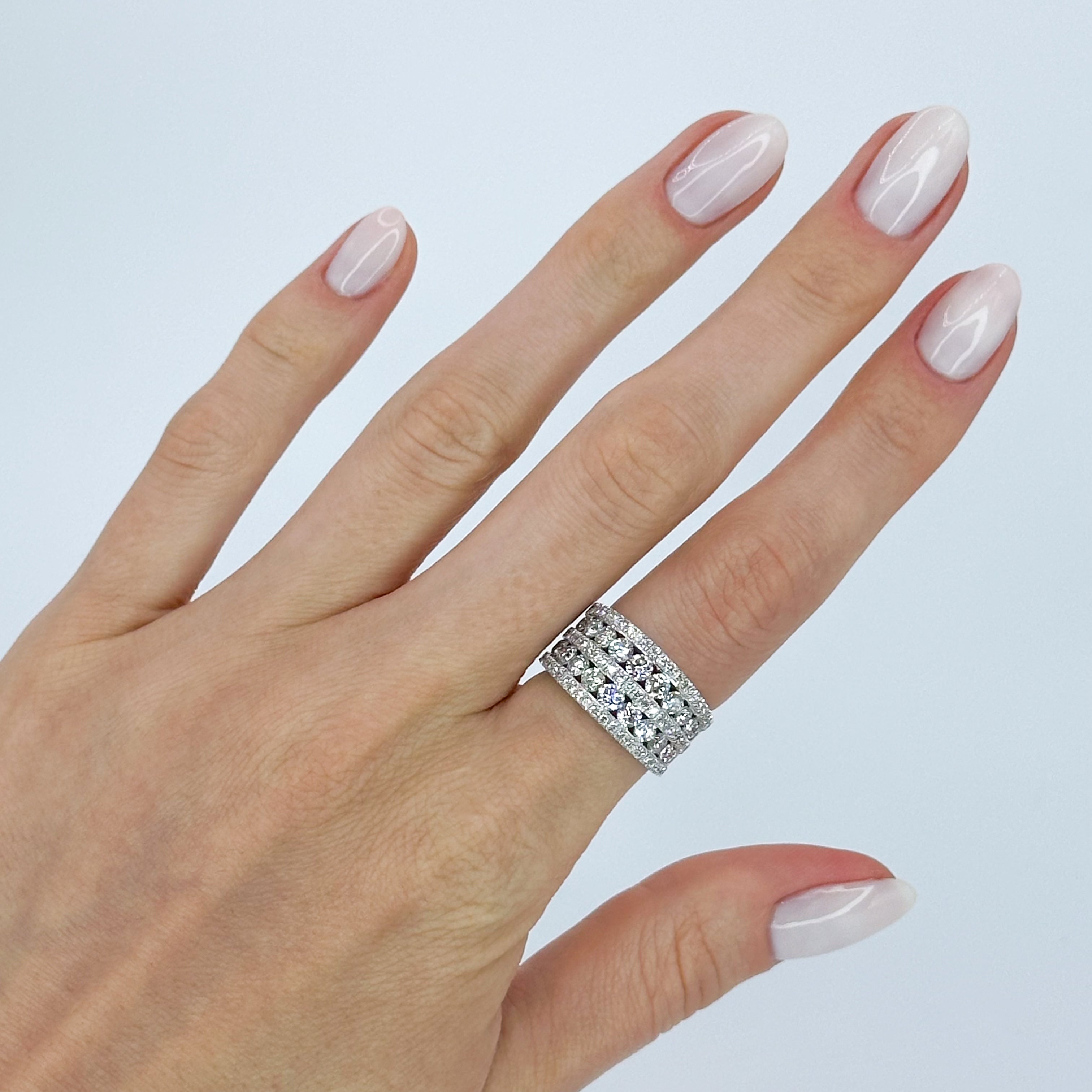 Diamond Dress Ring in White Gold