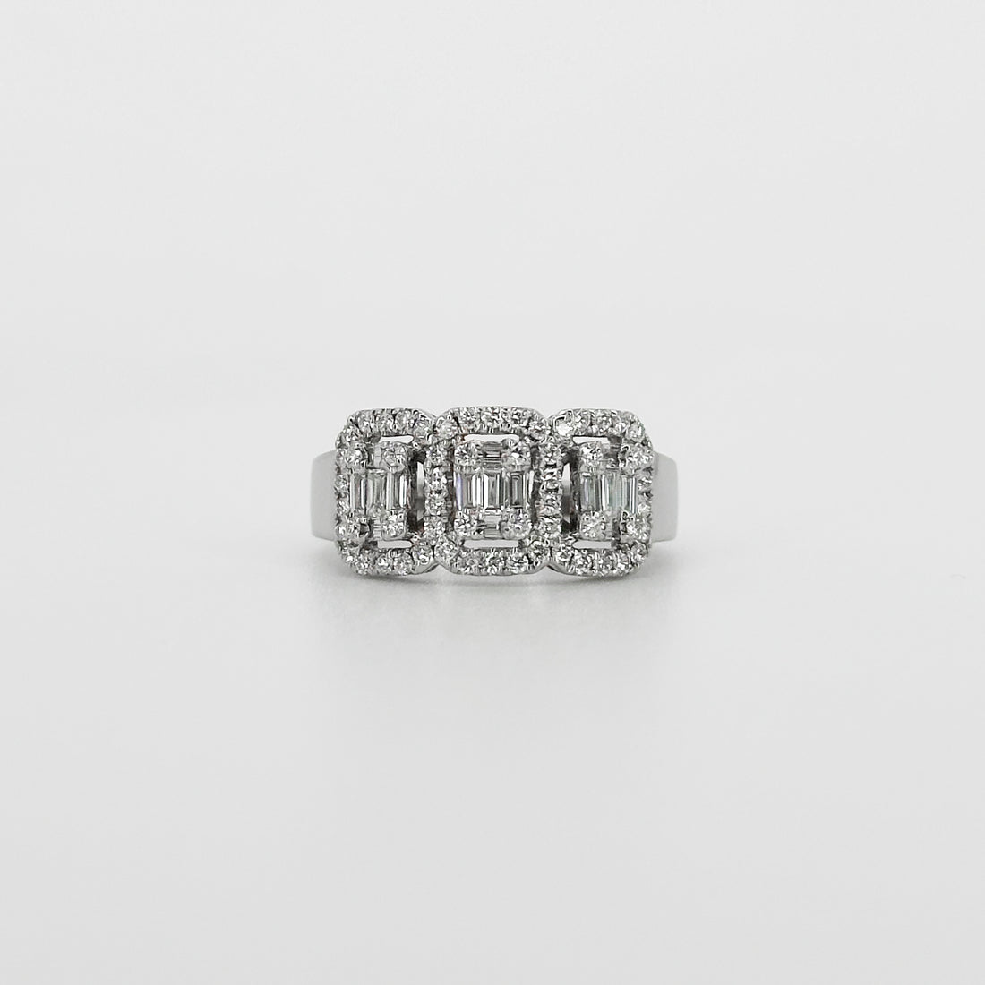 Diamond Cluster Ring in White Gold