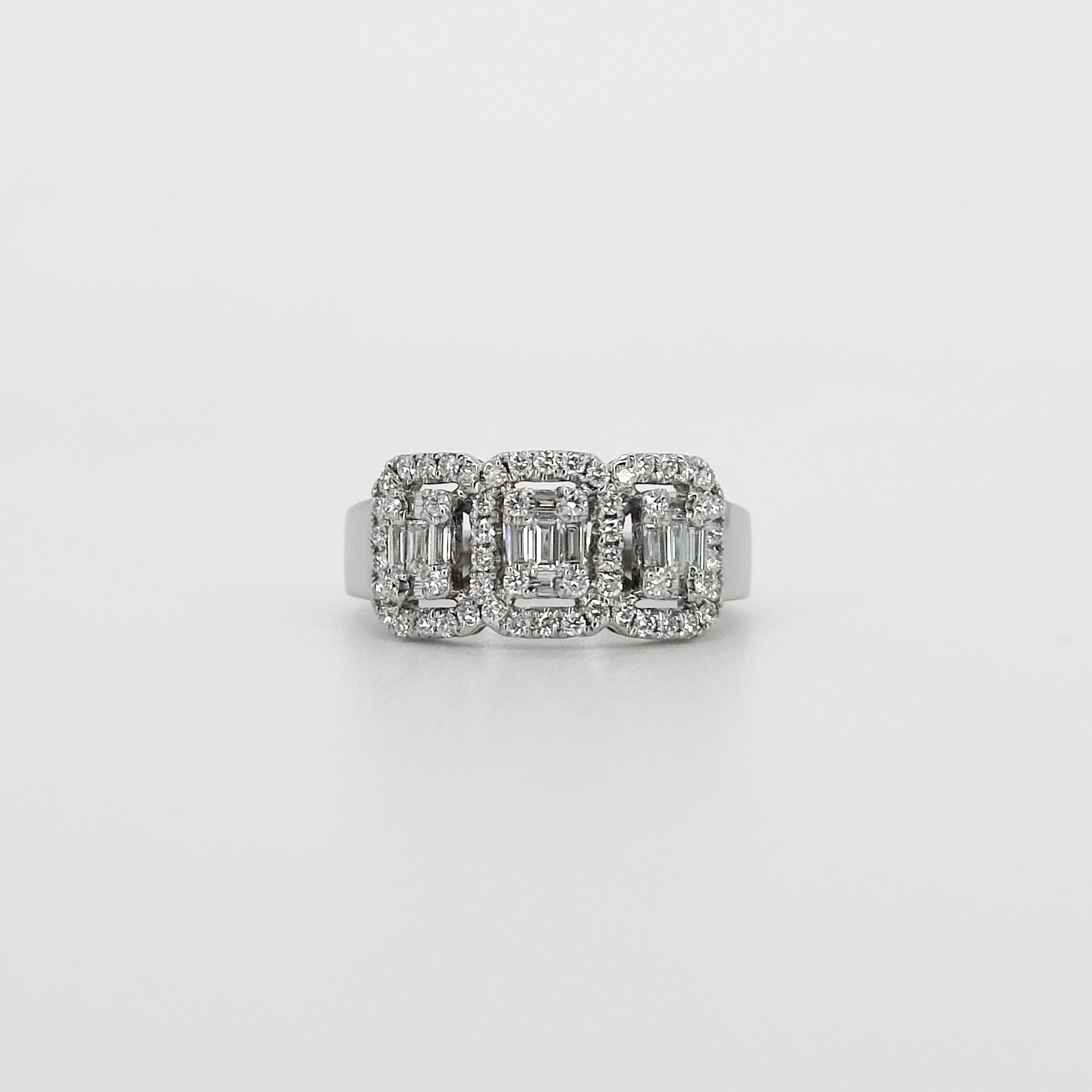 Diamond Cluster Ring in White Gold