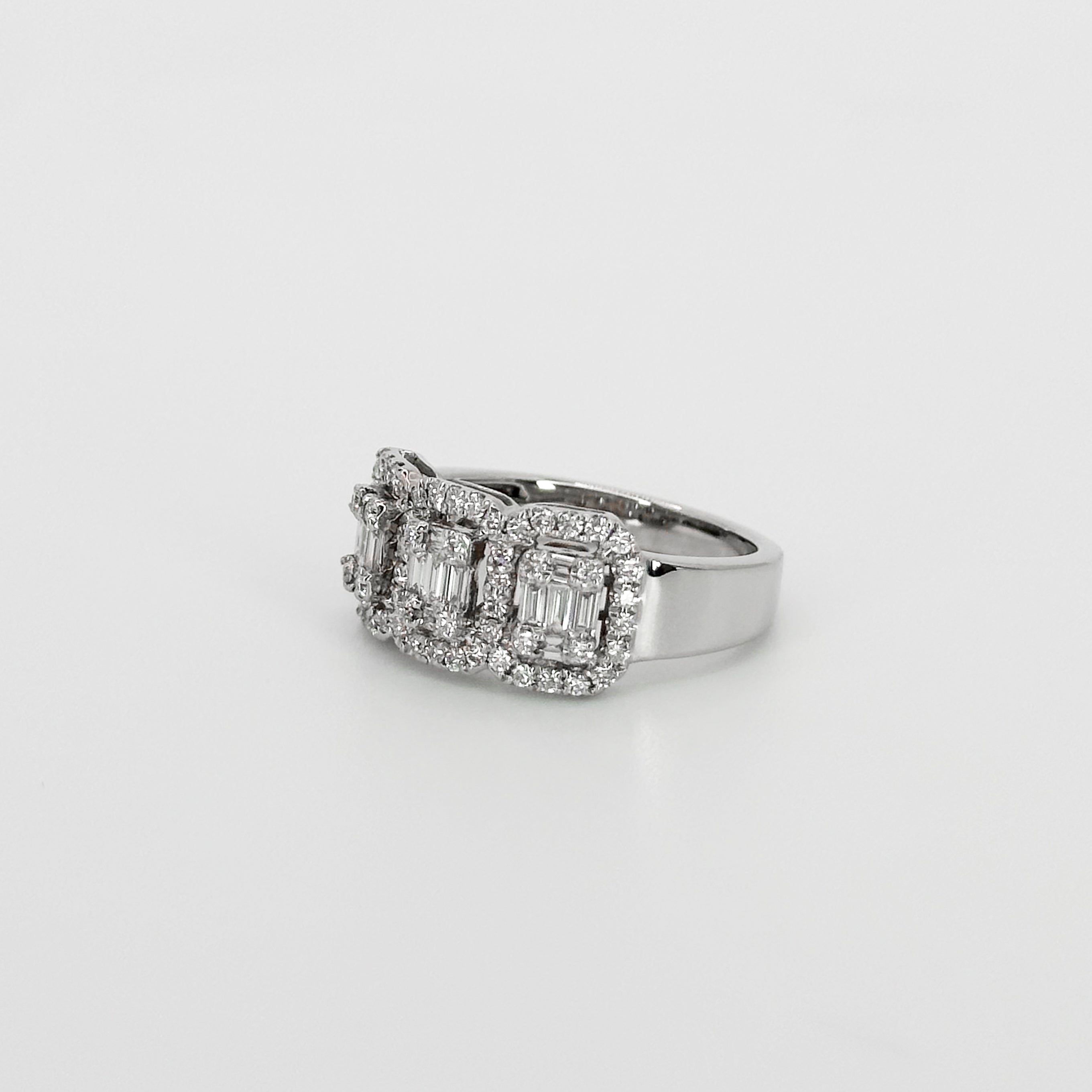 Diamond Cluster Ring in White Gold