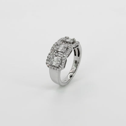 Diamond Cluster Ring in White Gold