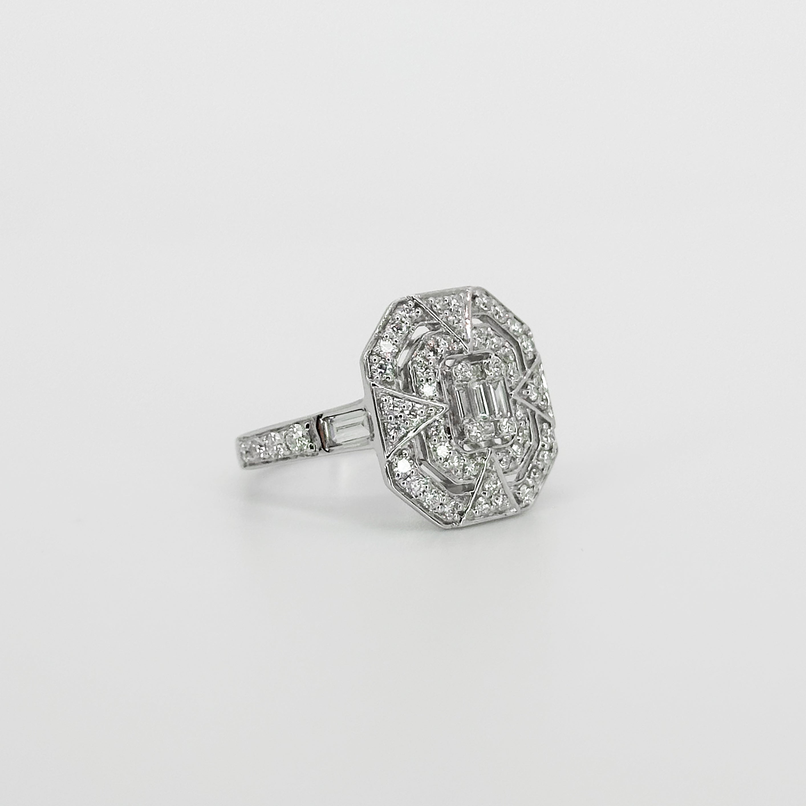 Diamond Cluster Ring in White Gold