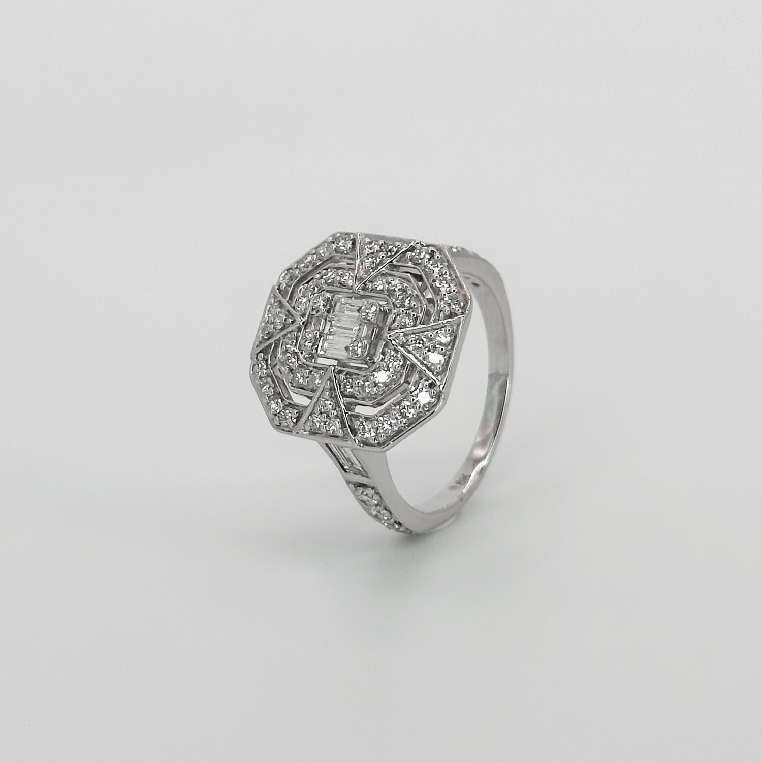 Diamond Cluster Ring in White Gold