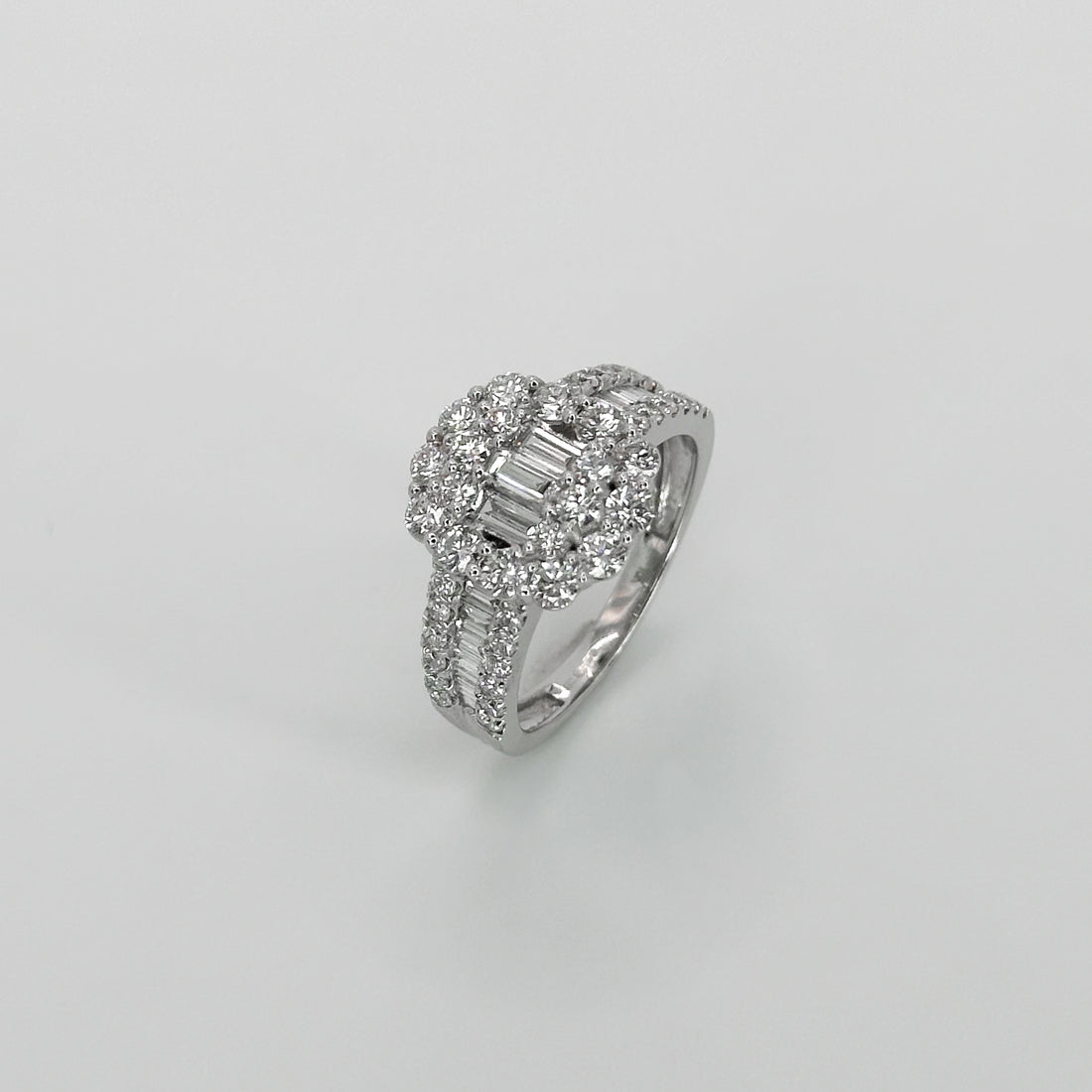 Diamond Cluster Ring in White Gold