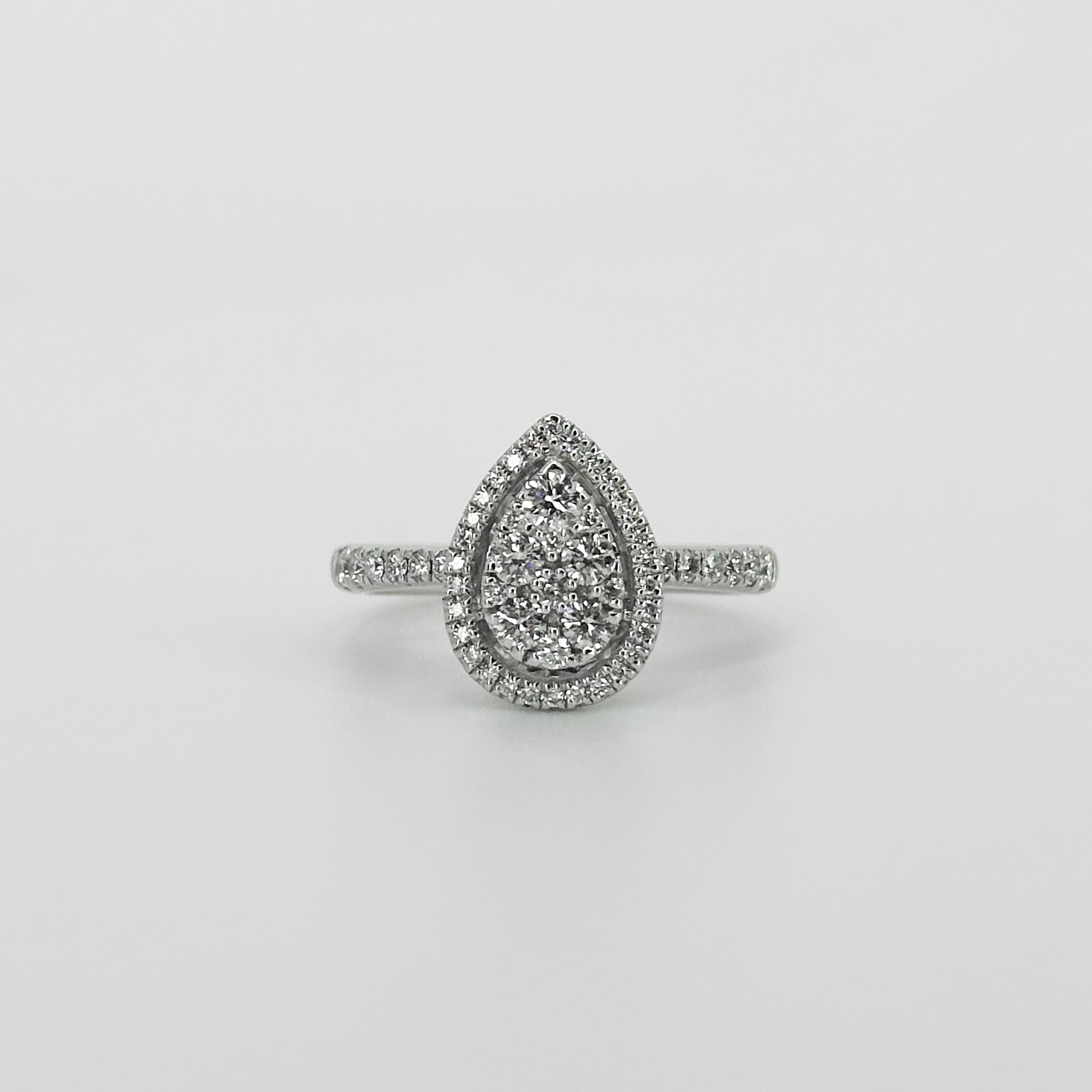 Pear Shape Diamond Cluster Ring