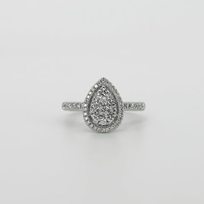 Pear Shape Diamond Cluster Ring