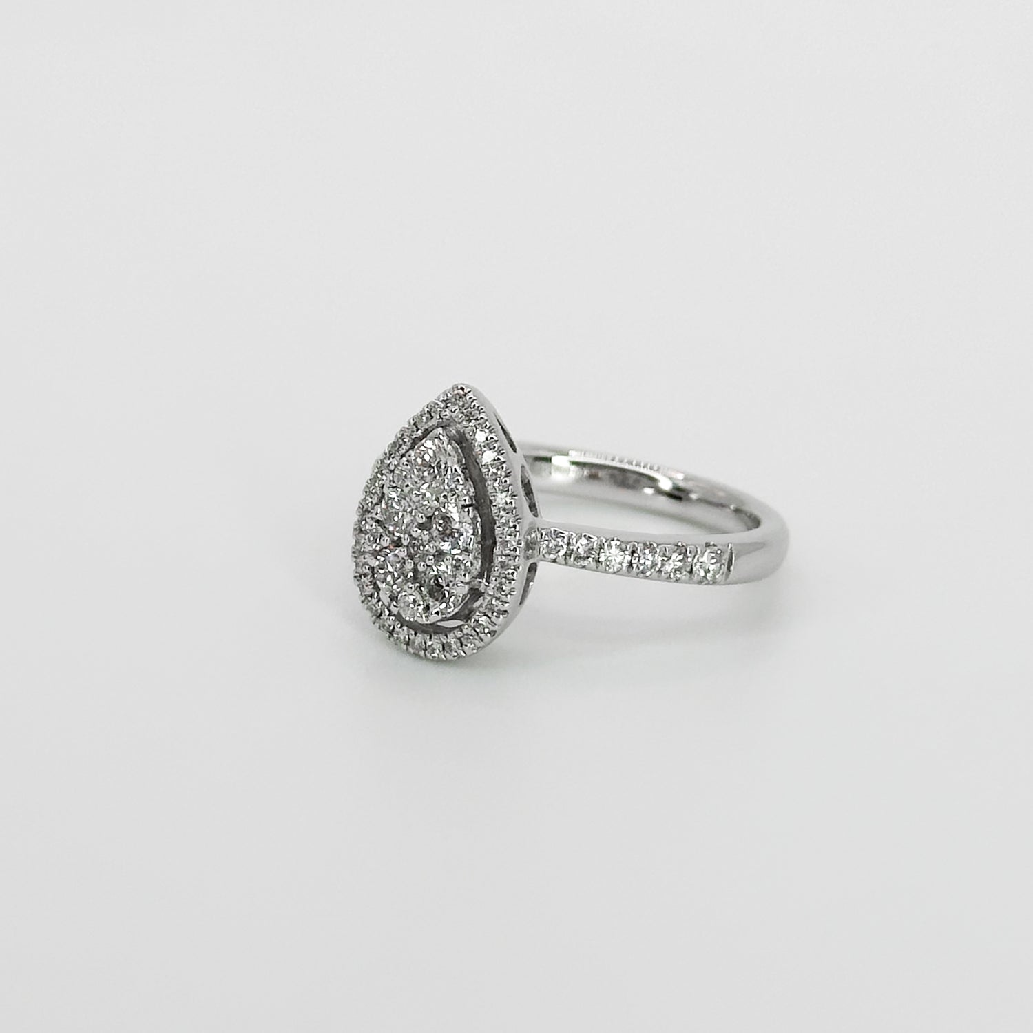 Pear Shape Diamond Cluster Ring