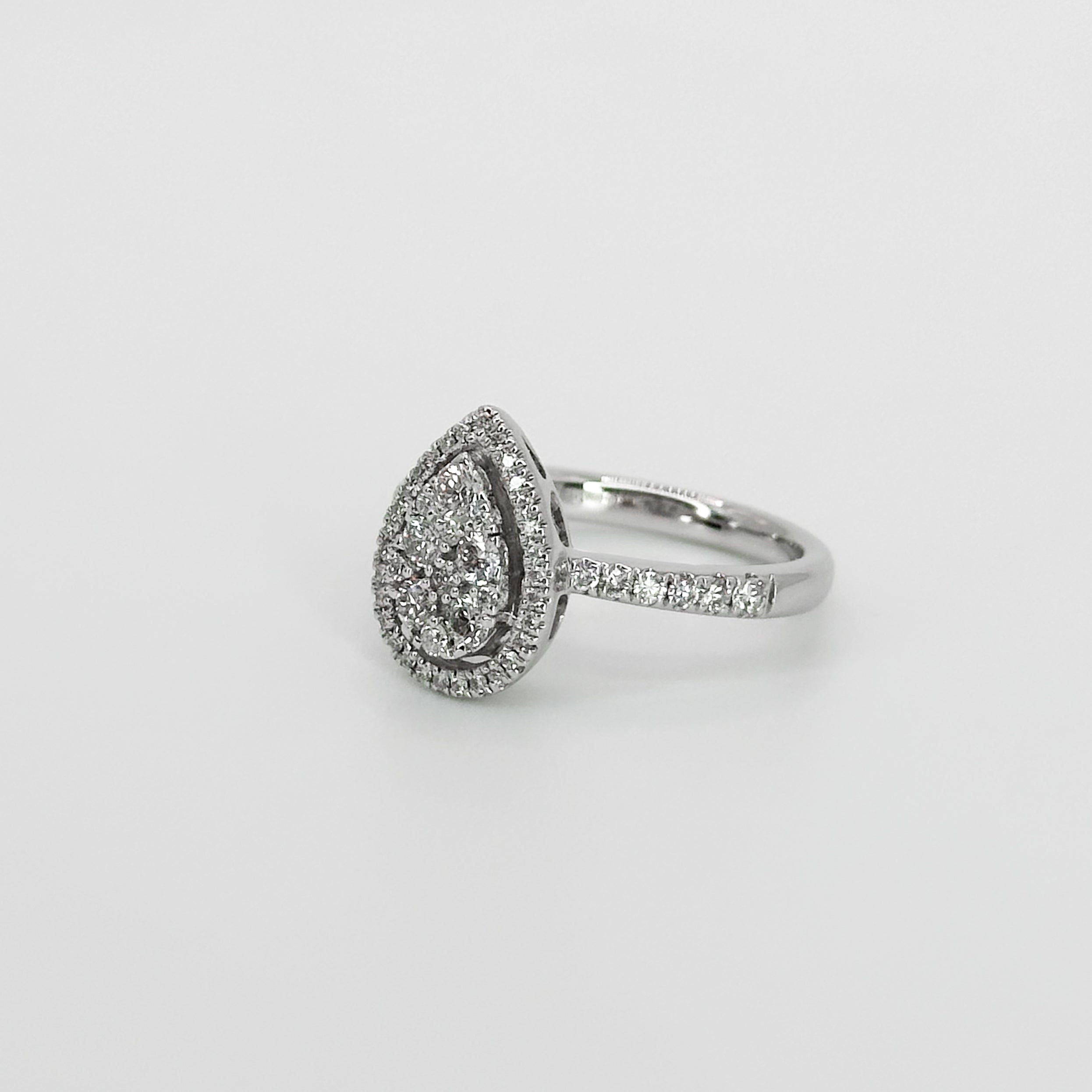 Pear Shape Diamond Cluster Ring