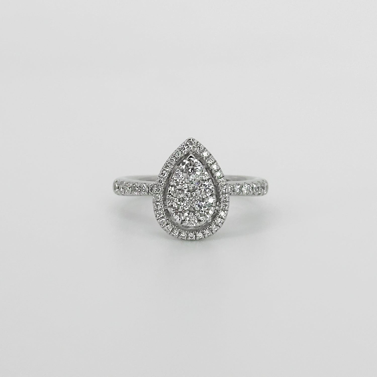 Pear Shape Diamond Cluster Ring