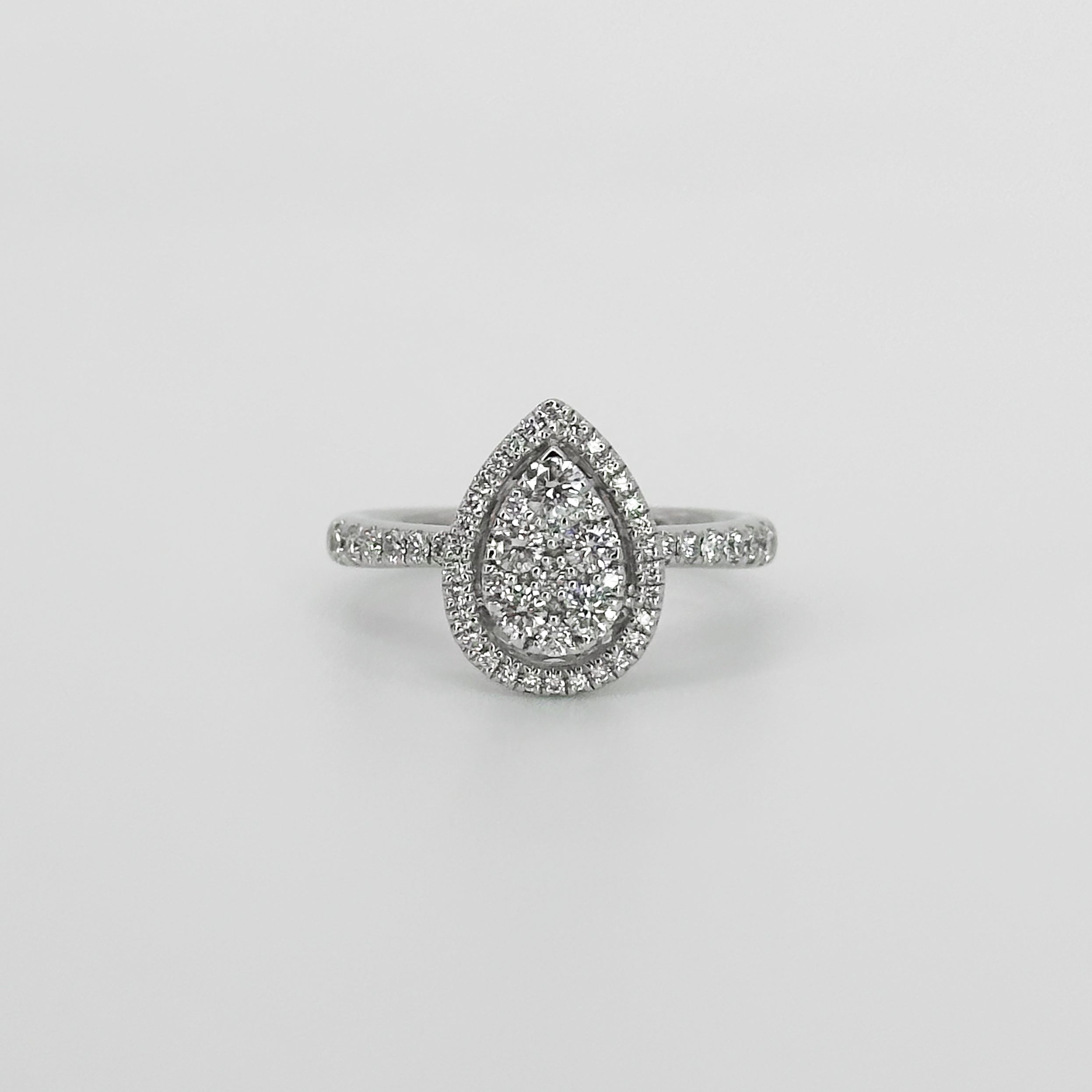 Pear Shape Diamond Cluster Ring