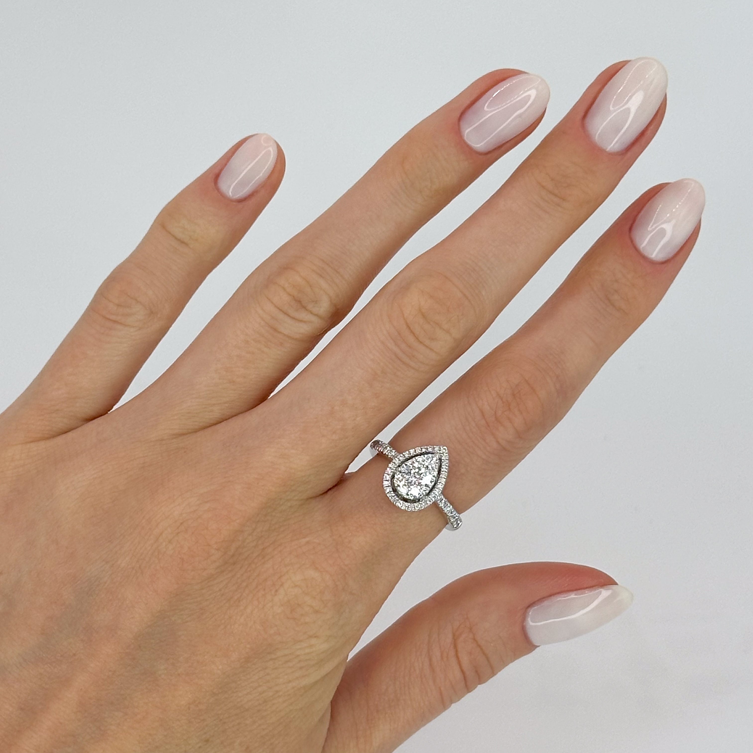 Pear Shape Diamond Cluster Ring