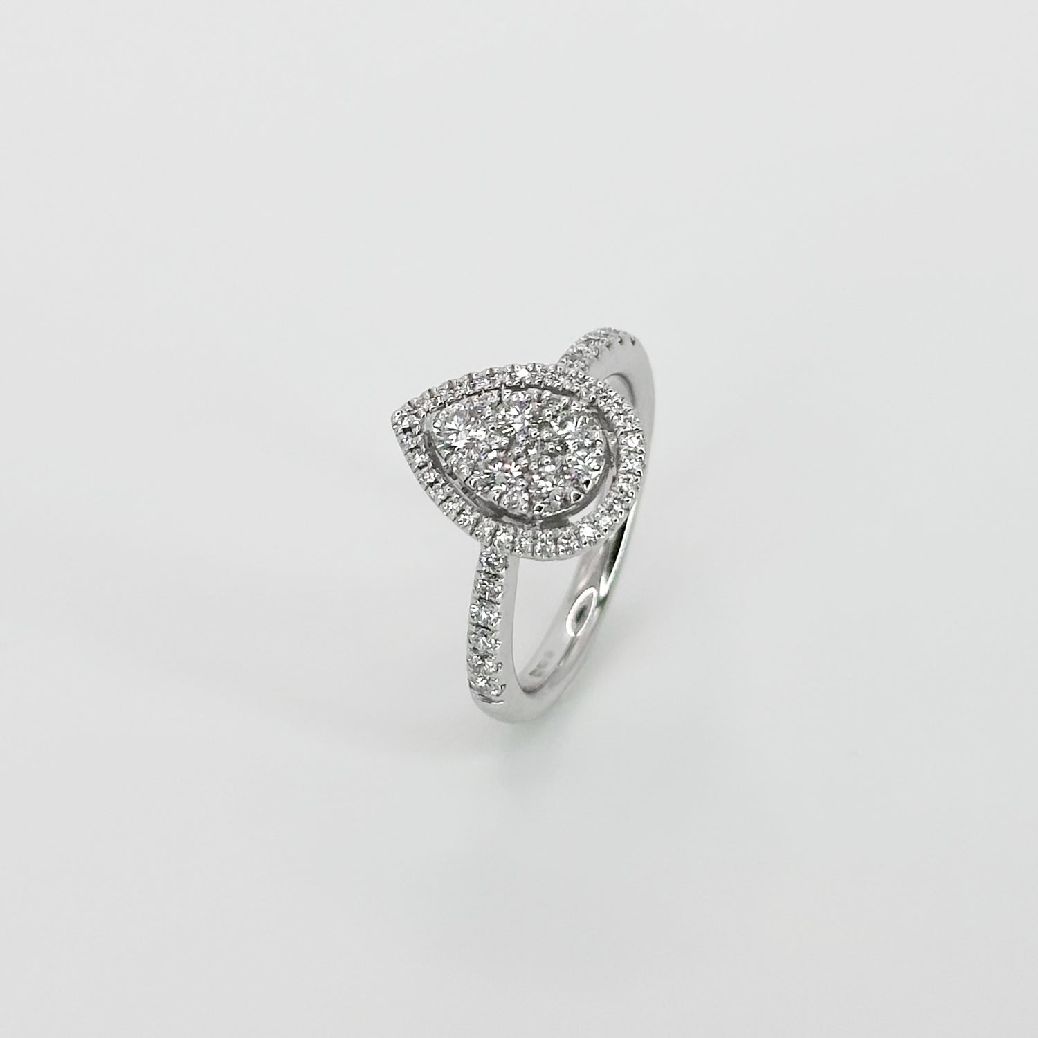 Pear Shape Diamond Cluster Ring