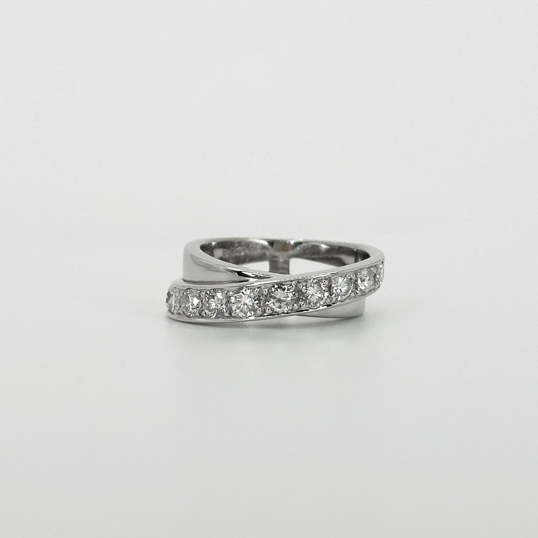 Crossover Diamond Eternity Ring