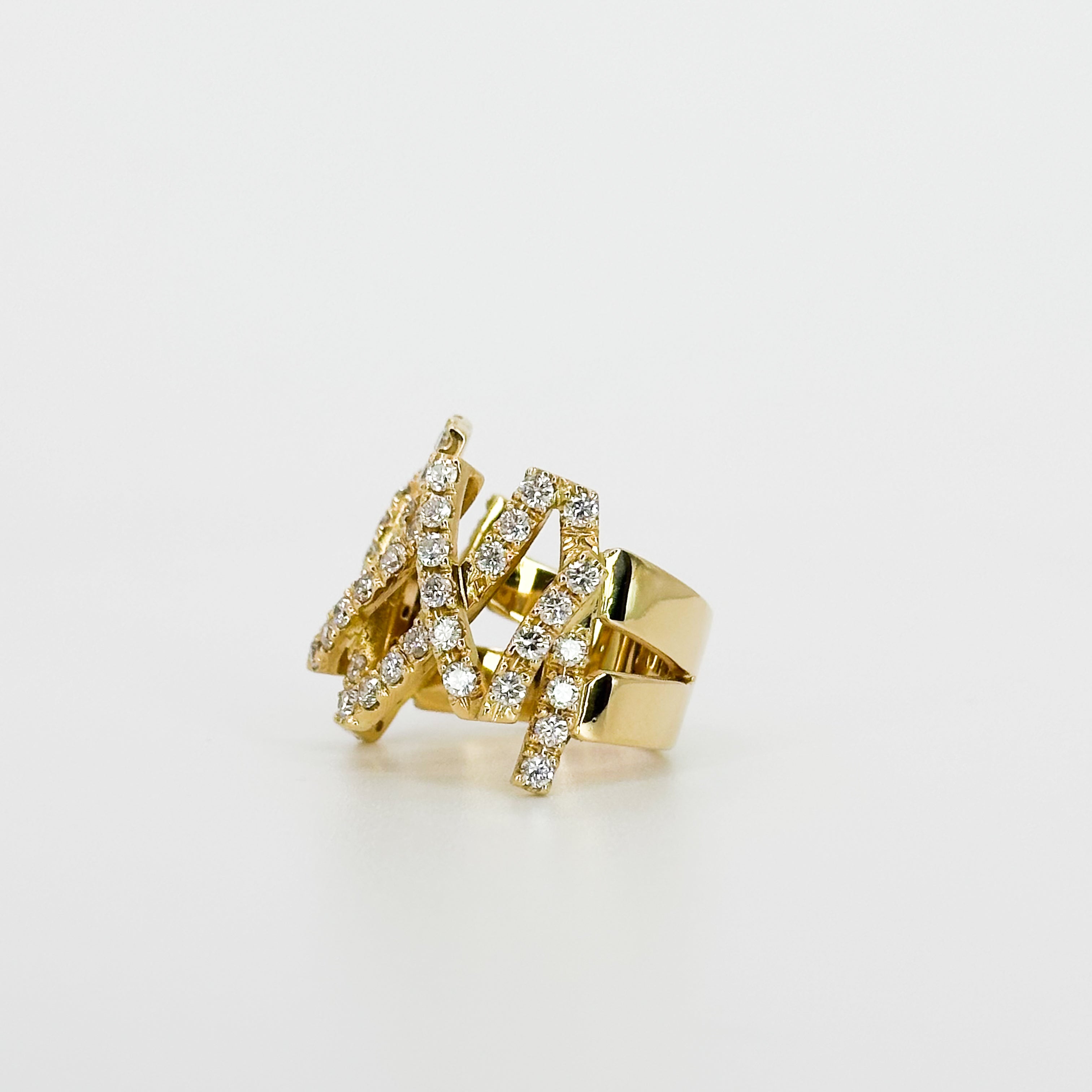 Yellow Gold Fancy  Diamond Ring