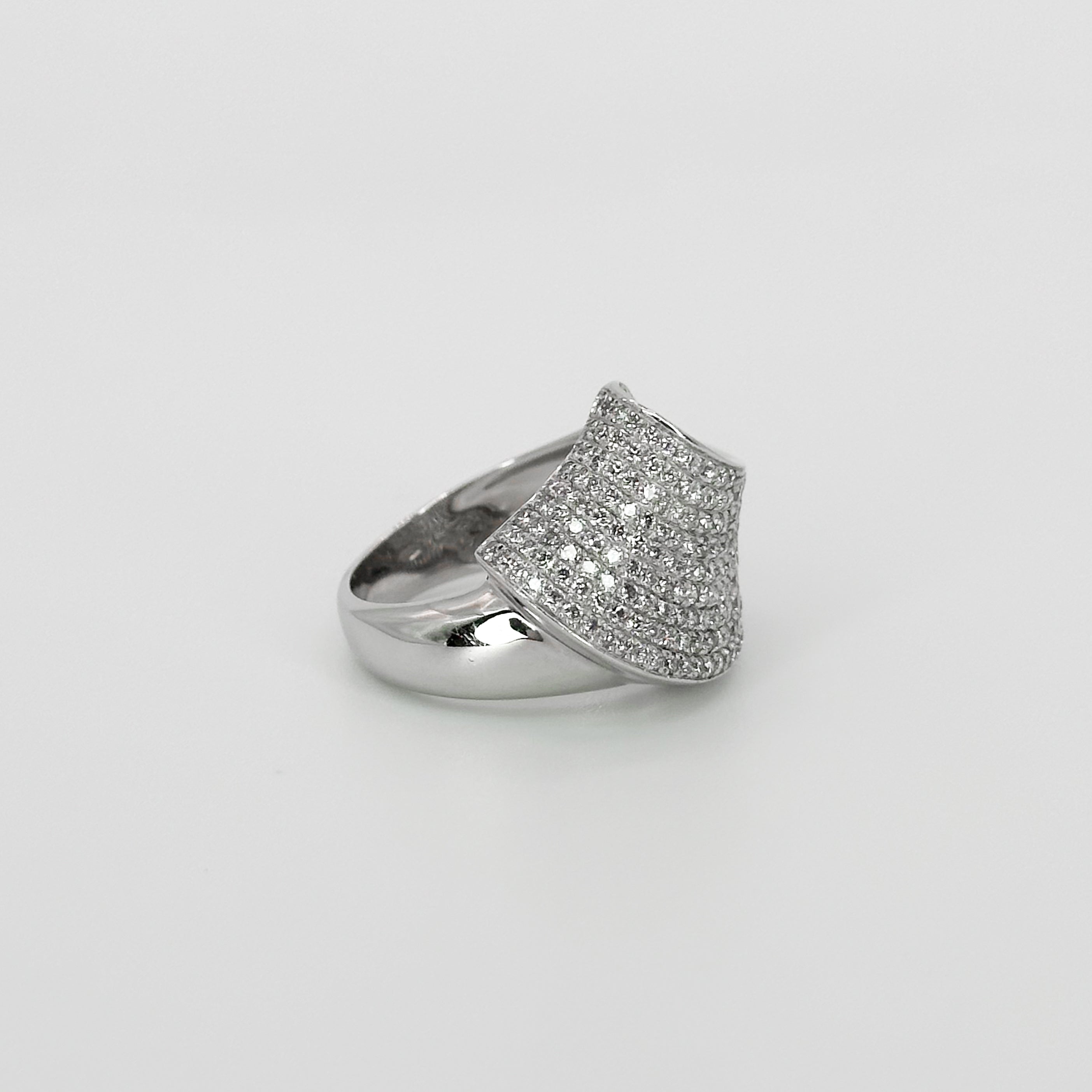 Diamond Dress Ring in White Gold