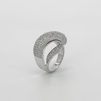 Diamond Dress Ring in White Gold