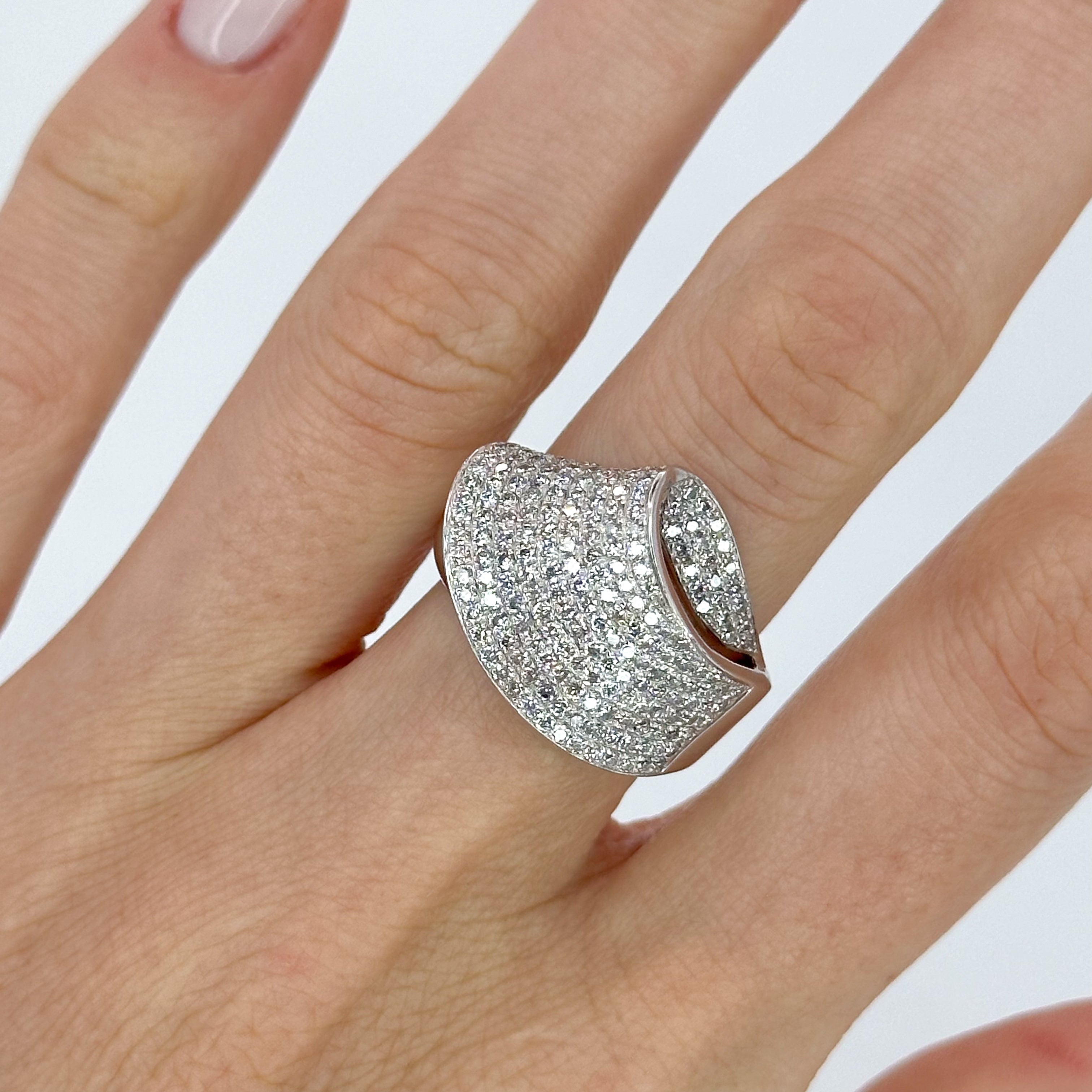 Diamond Dress Ring in White Gold