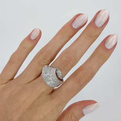 Diamond Dress Ring in White Gold