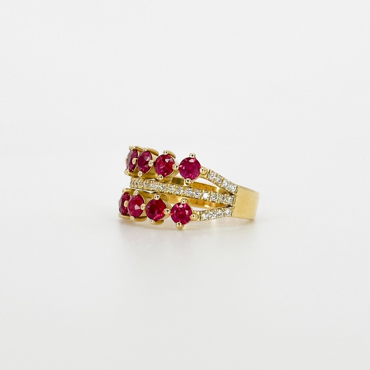 Ruby Dress Ring in Yellow Gold