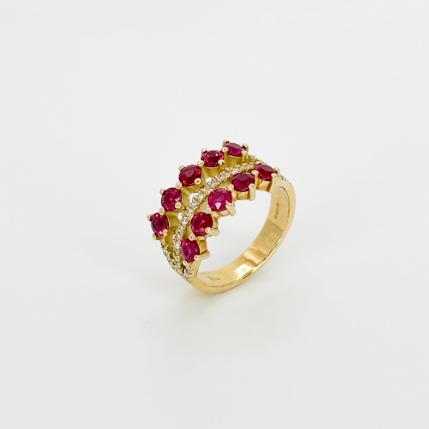 Ruby Dress Ring in Yellow Gold