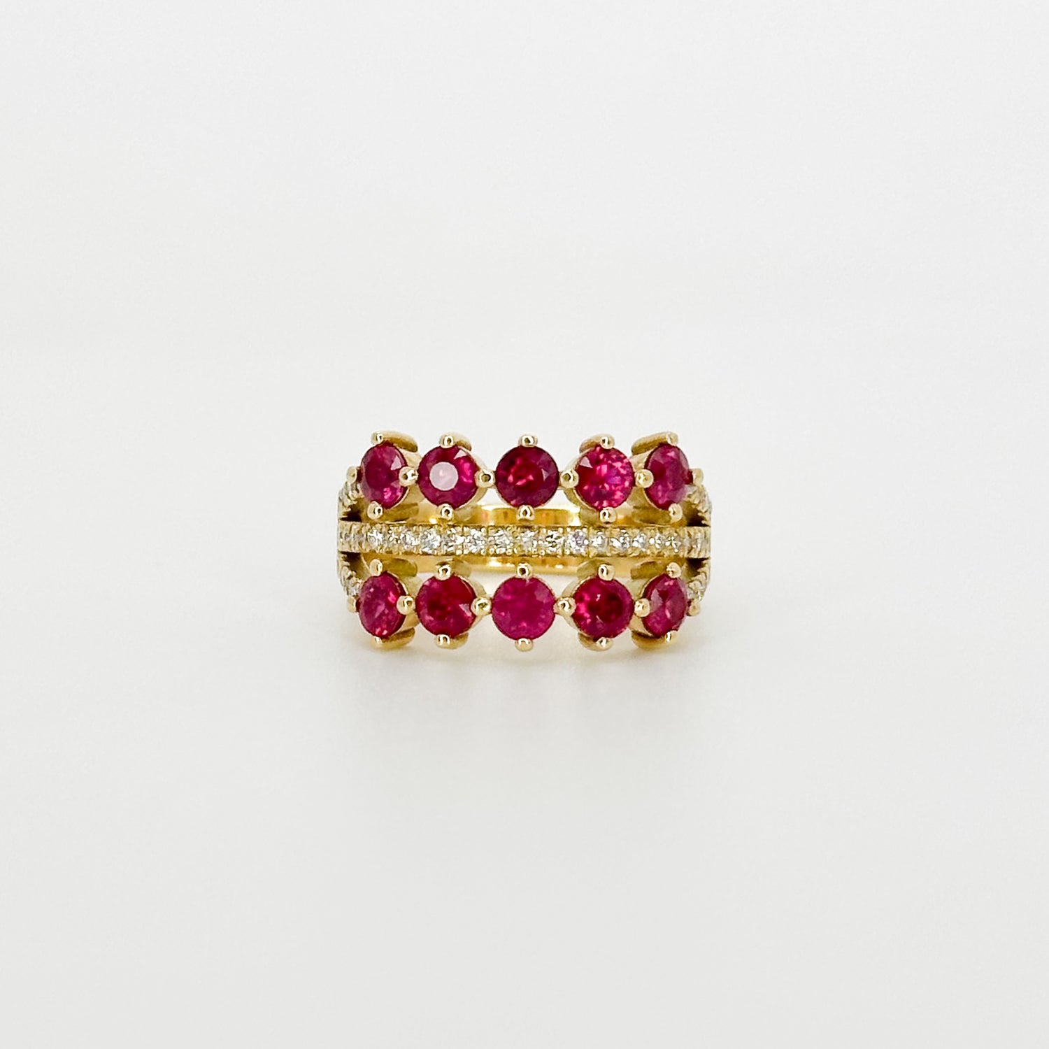 Ruby Dress Ring in Yellow Gold