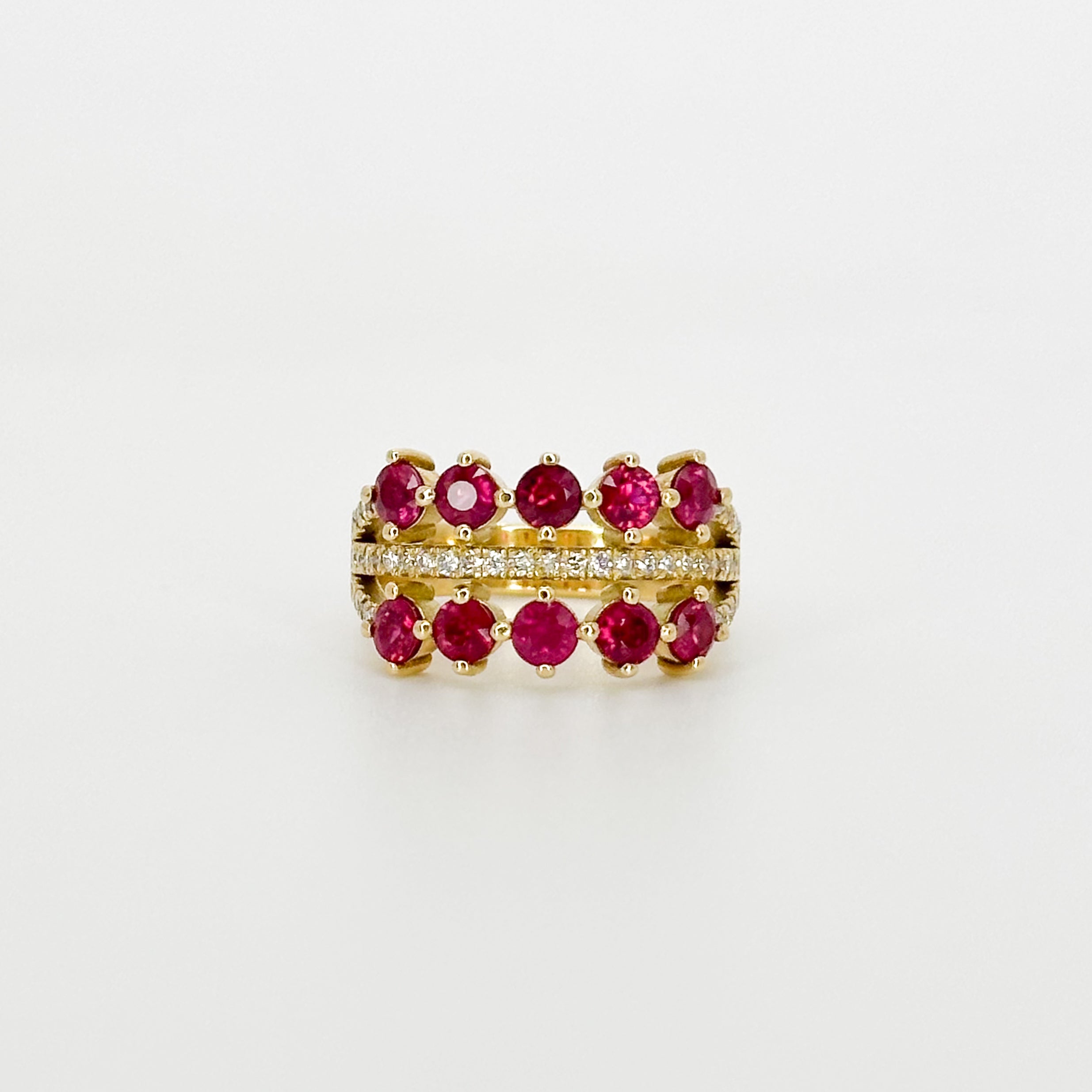 Ruby Dress Ring in Yellow Gold