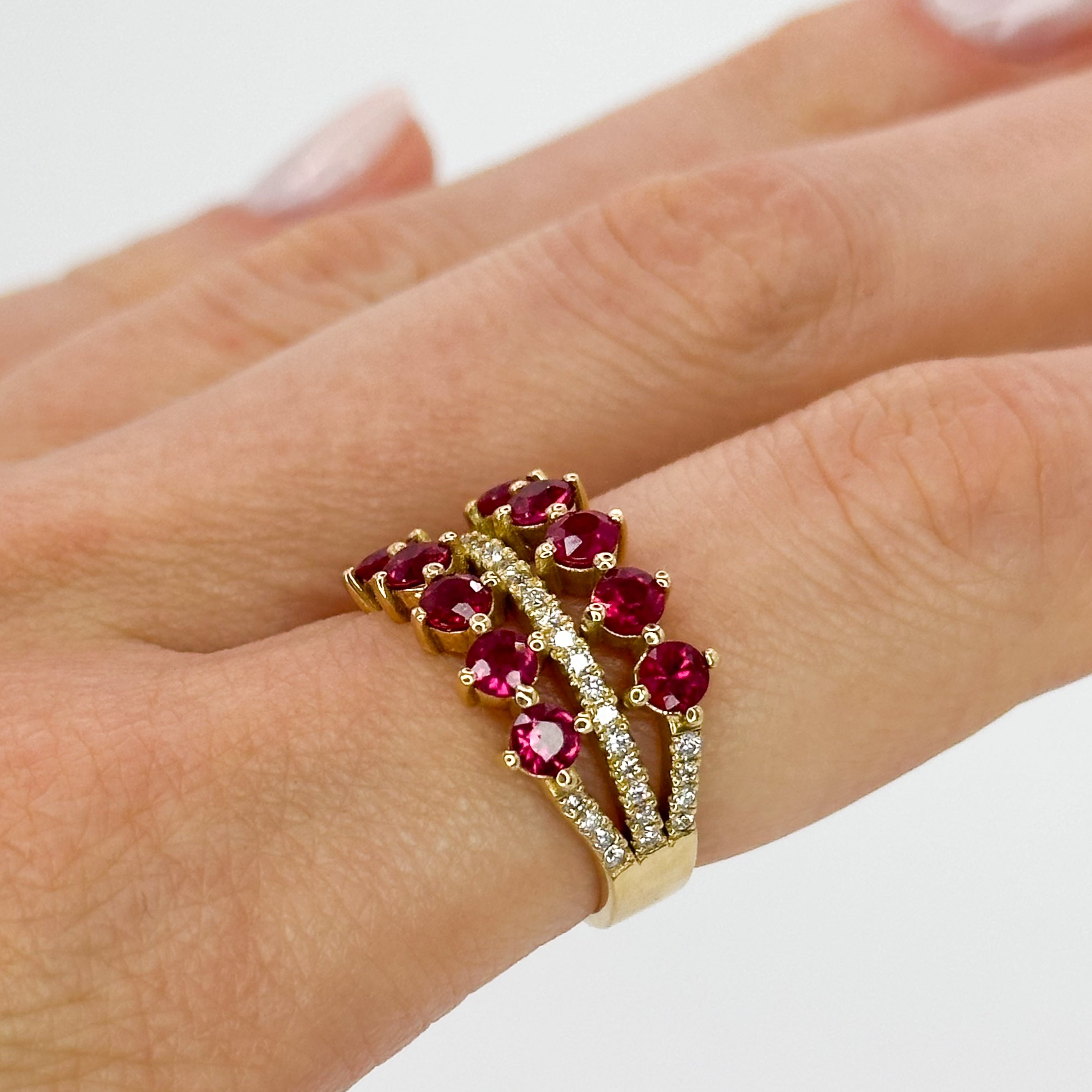 Ruby Dress Ring in Yellow Gold