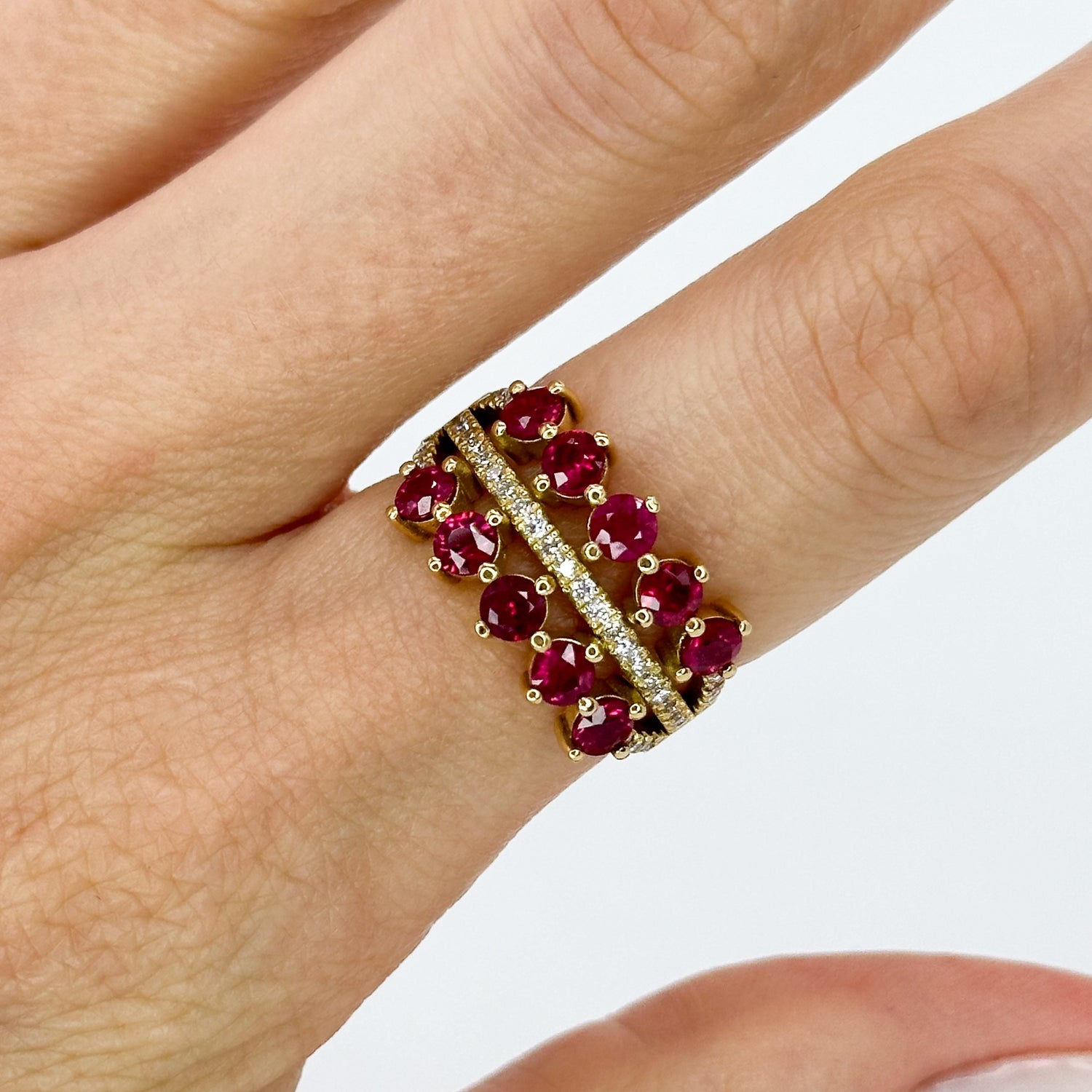 Ruby Dress Ring in Yellow Gold