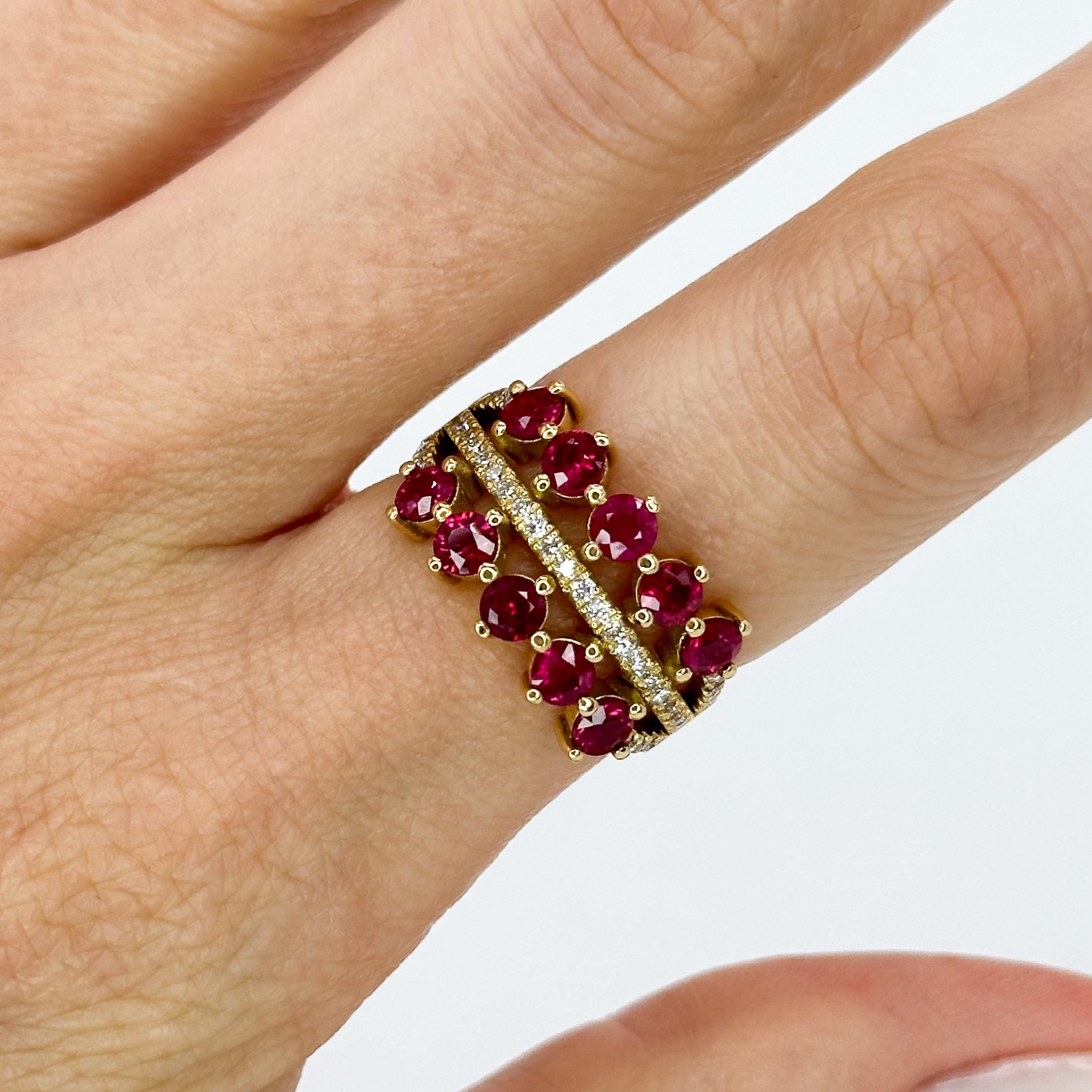 Ruby Dress Ring in Yellow Gold