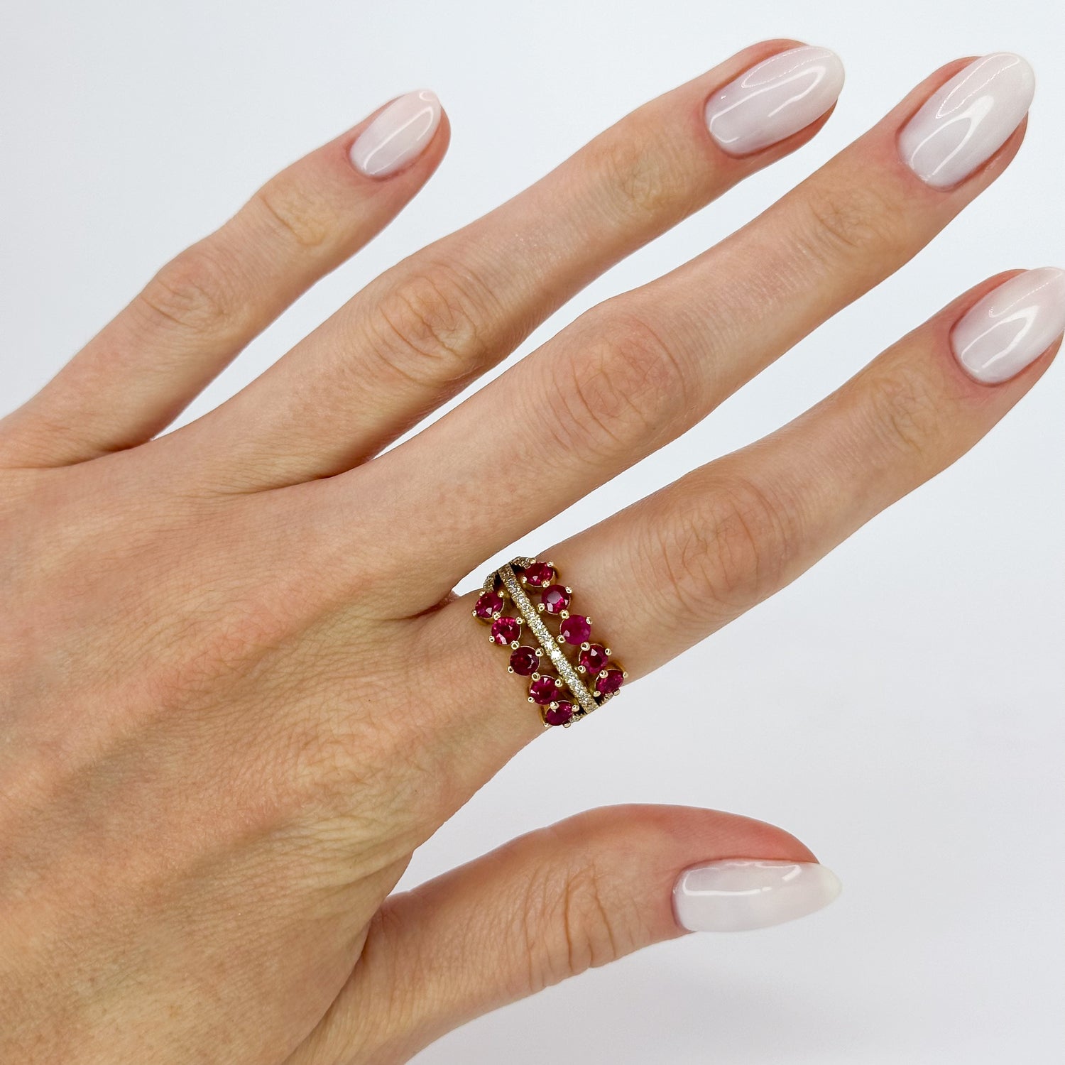 Ruby Dress Ring in Yellow Gold