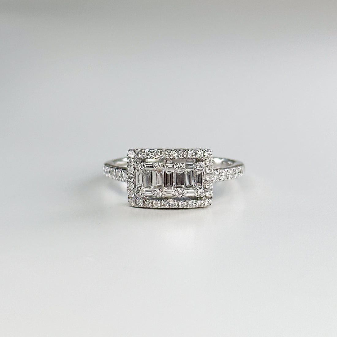 0.48ct Diamond Cluster Ring in Platinum