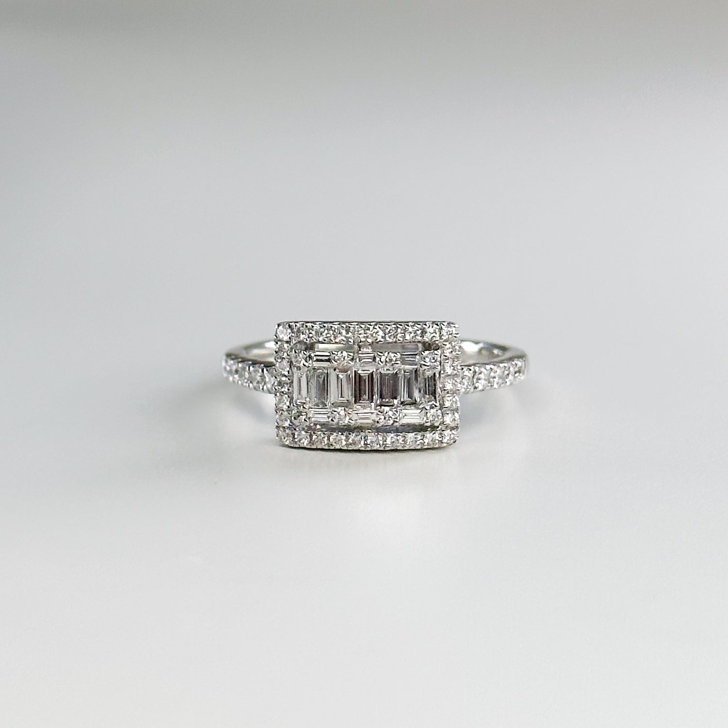 0.48ct Diamond Cluster Ring in Platinum