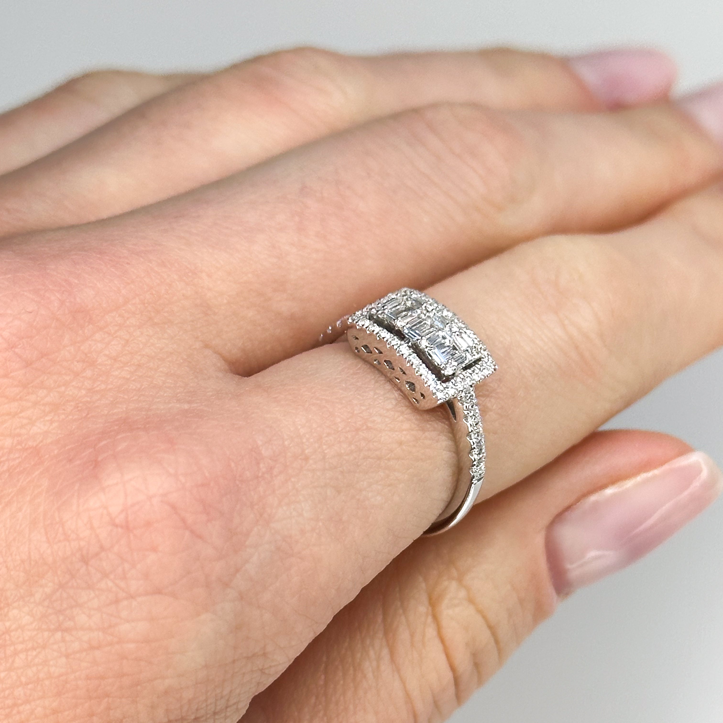 0.48ct Diamond Cluster Ring in Platinum