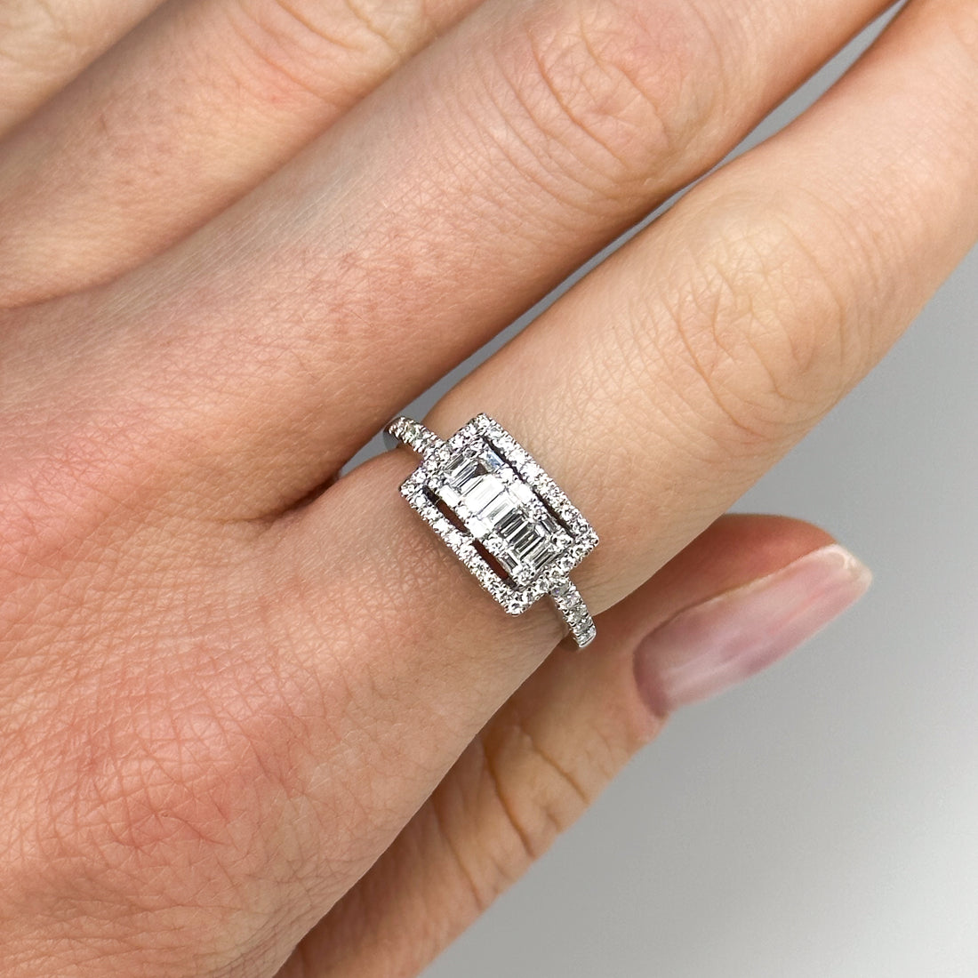 0.48ct Diamond Cluster Ring in Platinum