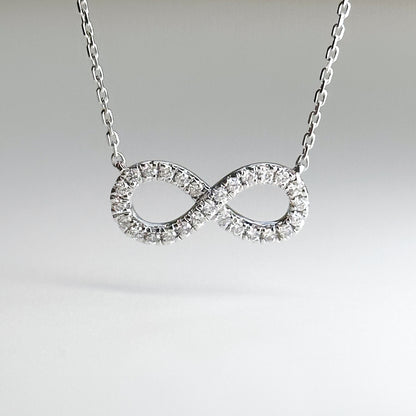 Infinity Necklace with Diamonds