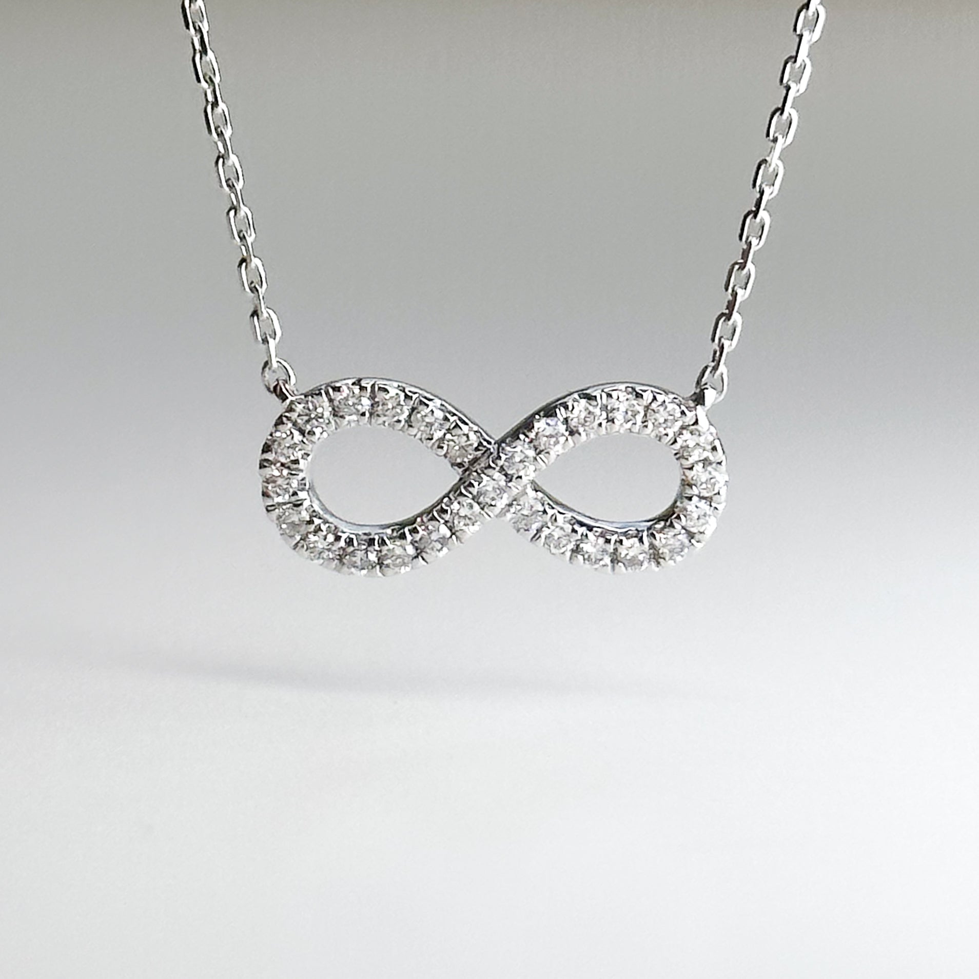 Infinity Necklace with Diamonds