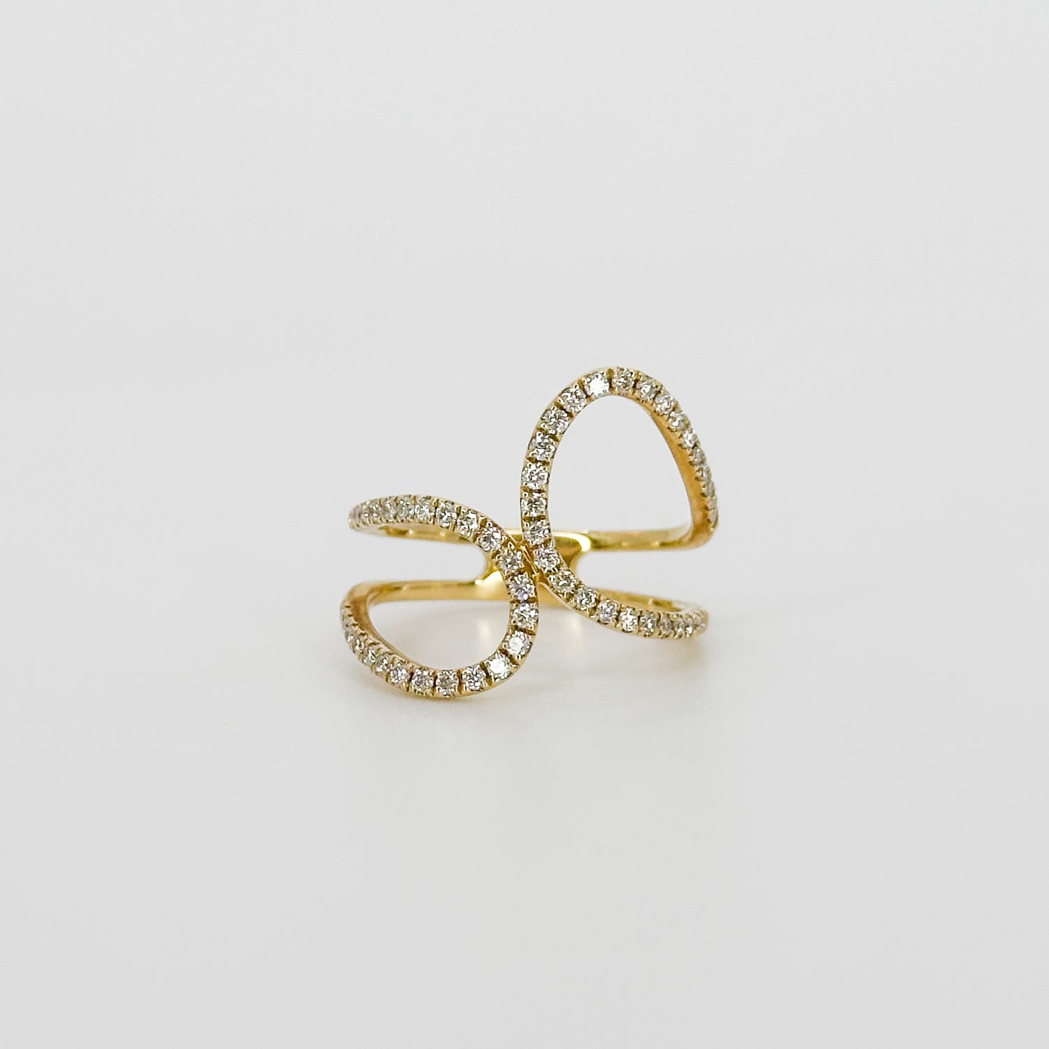 Yellow Gold Fancy Ring with Diamonds