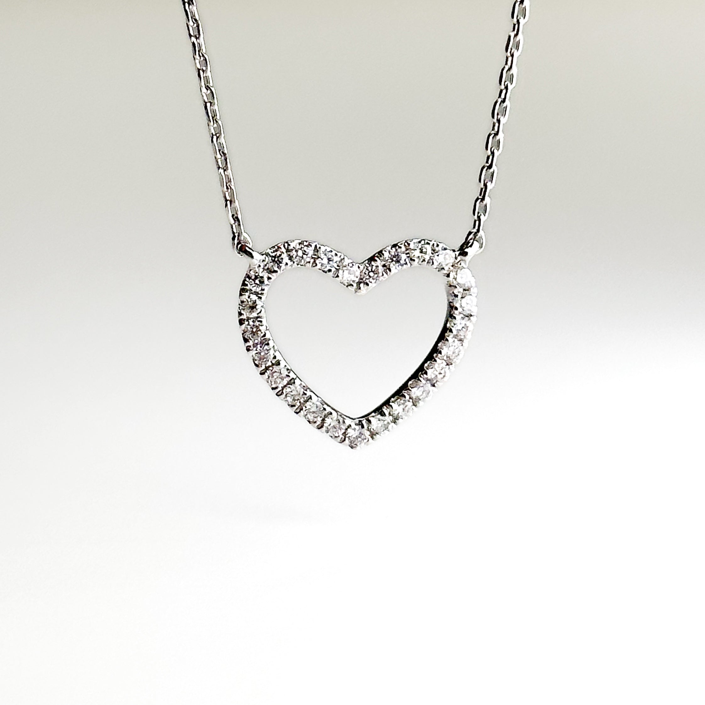 Diamond Heart in White Gold