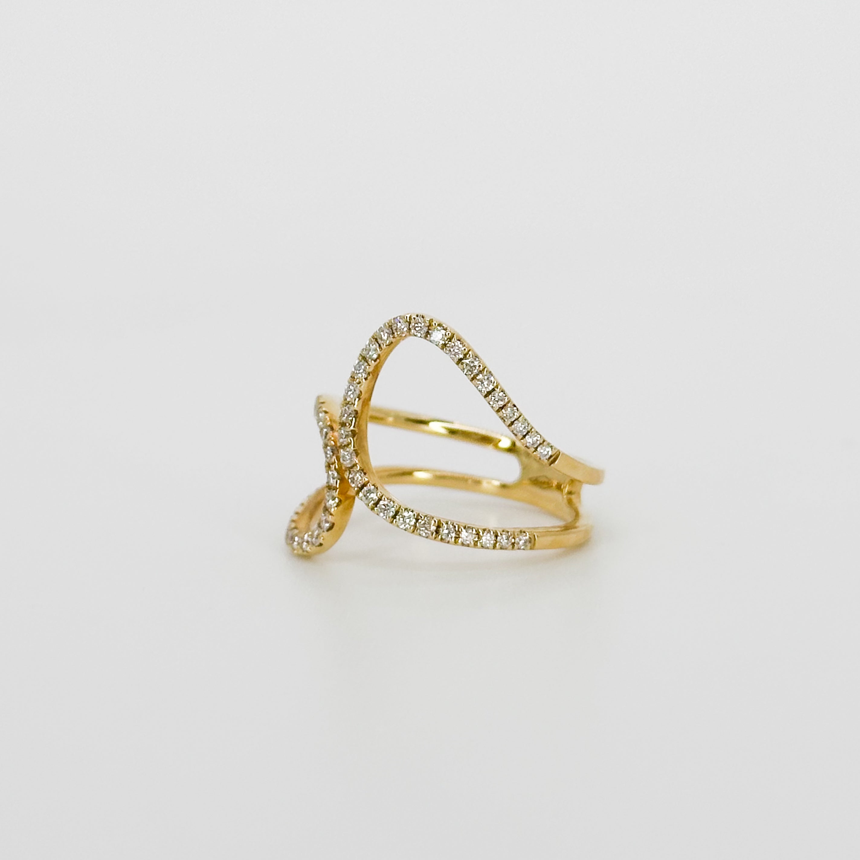 Yellow Gold Fancy Ring with Diamonds