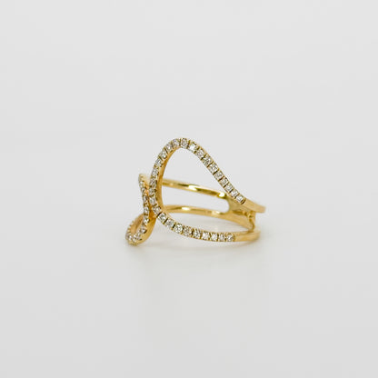 Yellow Gold Fancy Ring with Diamonds