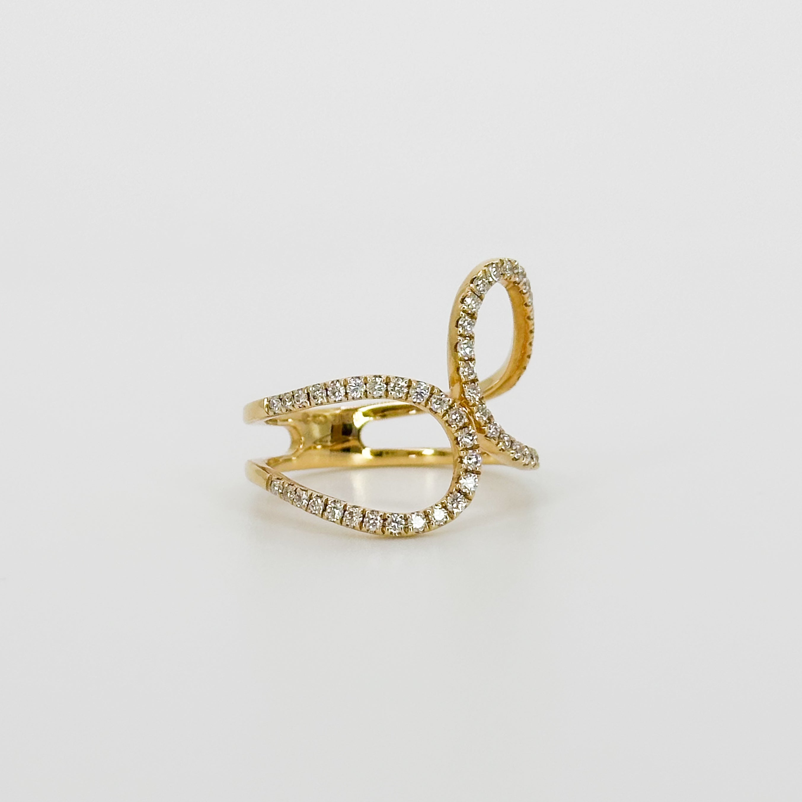 Yellow Gold Fancy Ring with Diamonds