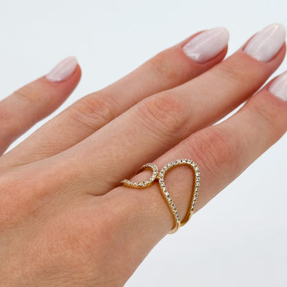 Yellow Gold Fancy Ring with Diamonds