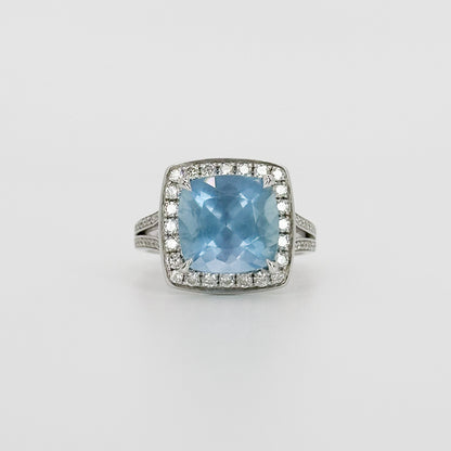 Aquamarine Ring in White Gold