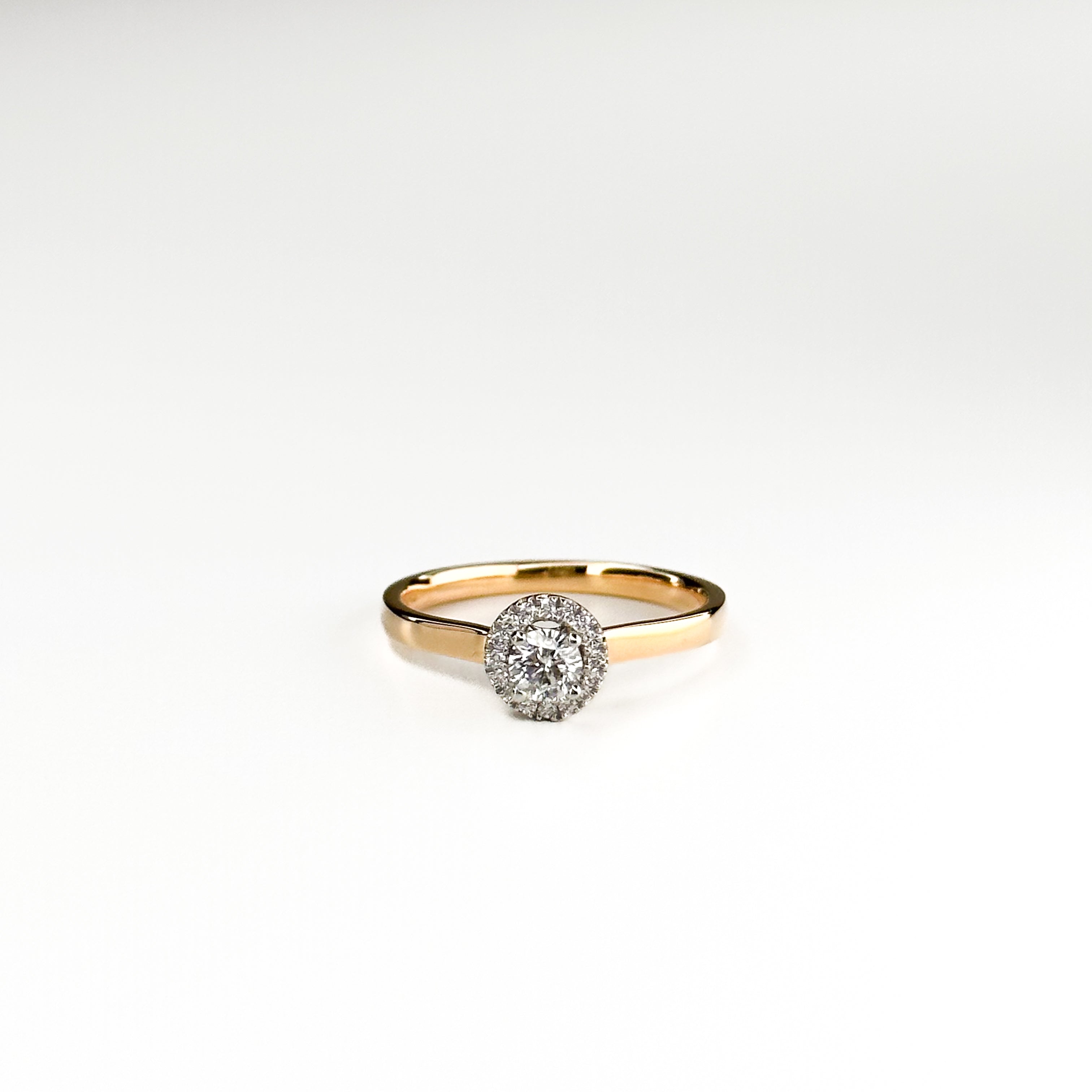 0.20ct Round Cut Diamond Ring in Rose Gold