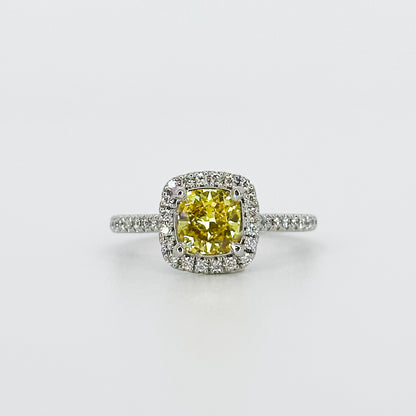 1.00ct Lab-Grown Fancy Yellow Diamond Ring